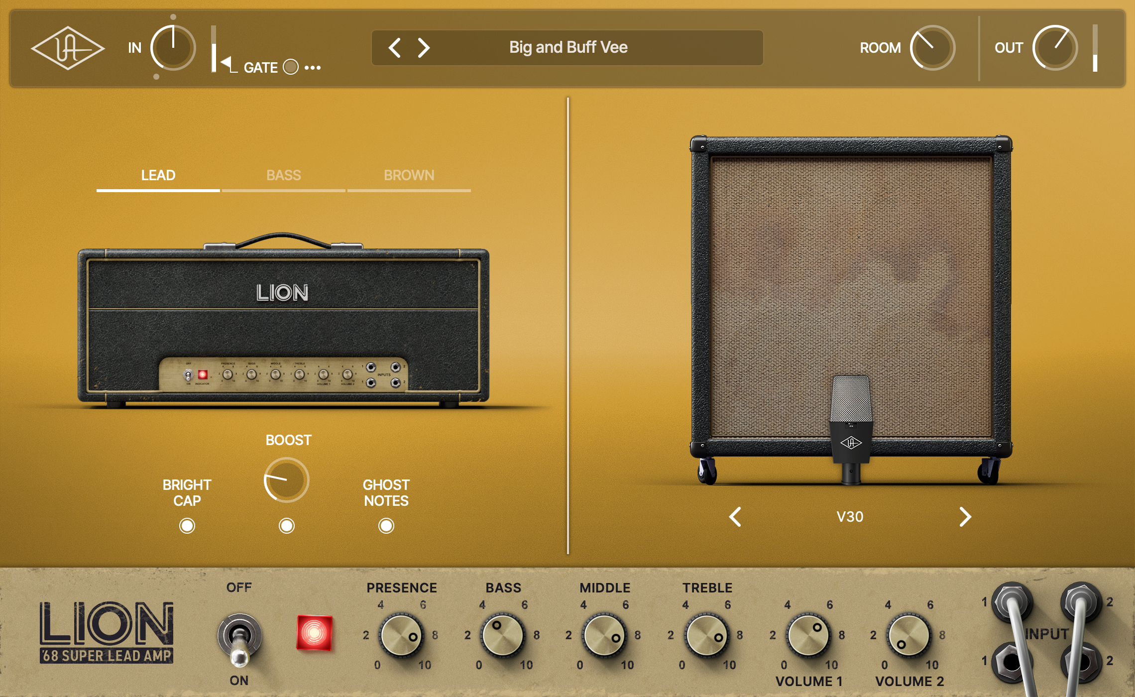 DTM・DAW Universal Audio Lion '68 Super Lead Amp Lion '68 Super Lead Amp – Universal Audio