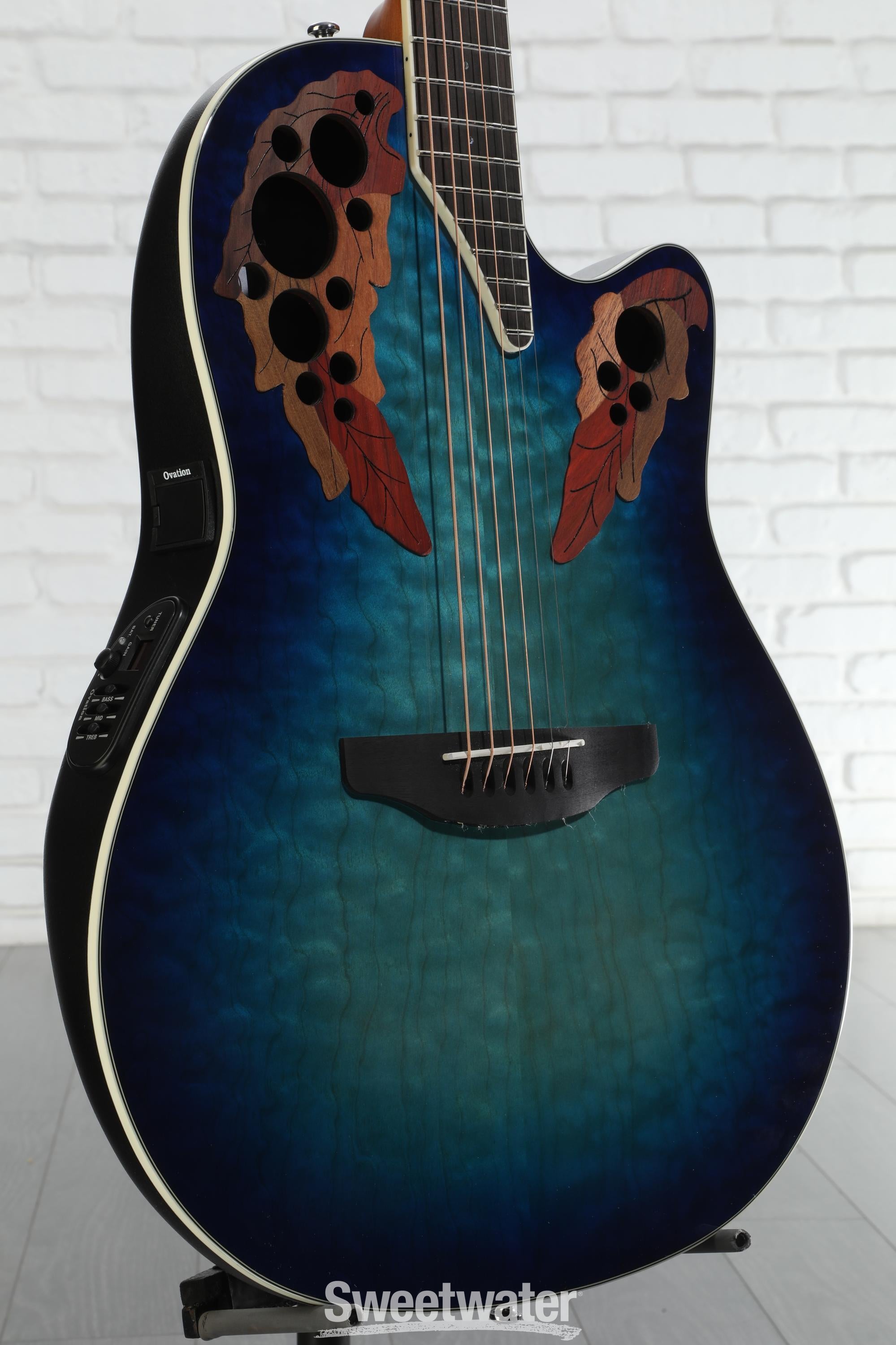ギター OVATION CE48P TIGER EYE Celebrity Ovation CE48P Celebrity Series Elite Plus Super Shallow