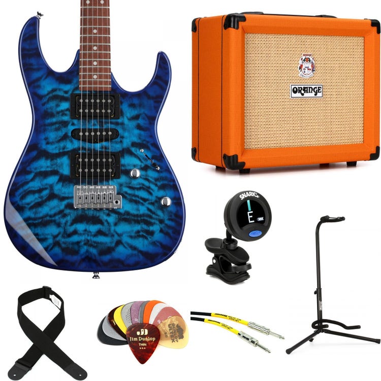 Ibanez - Grx70qa - - Transparent Blue Burst Guitare Electrique 