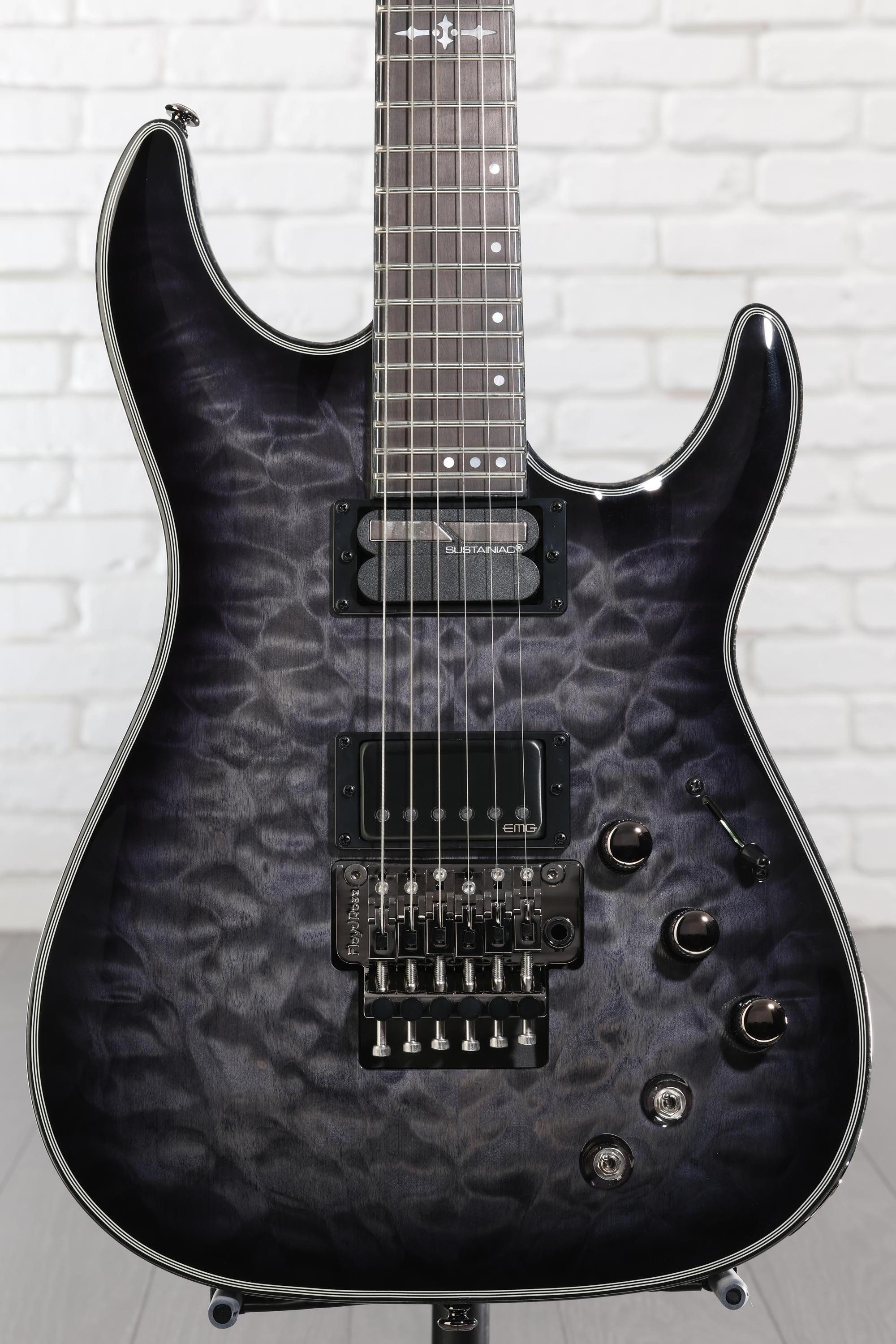 Schecter Hellraiser Hybrid C-1 FR-S Electric Guitar - Trans Black
