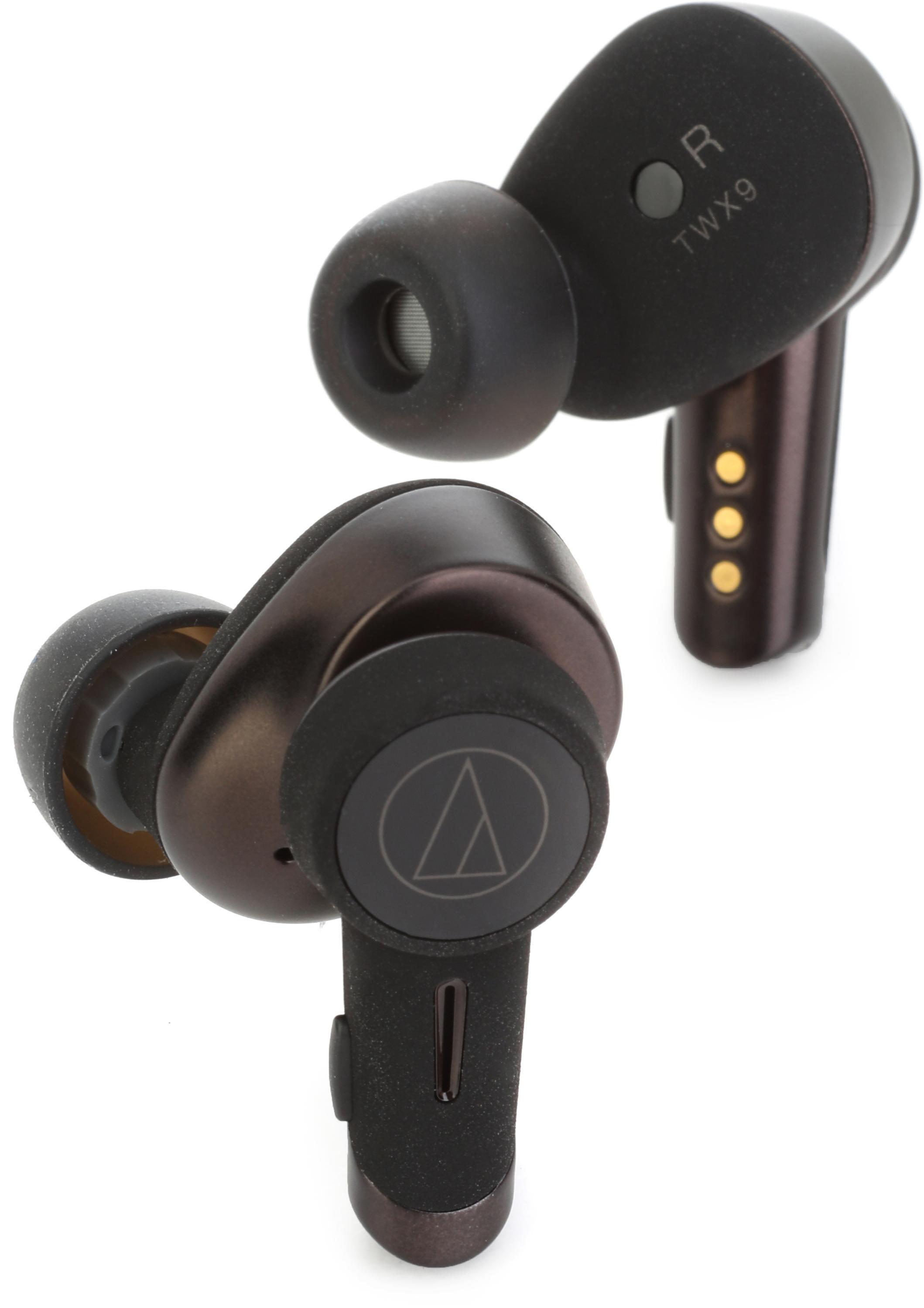 Audio Technica ATH TWX9 True Wireless Earphones with Bluetooth Black