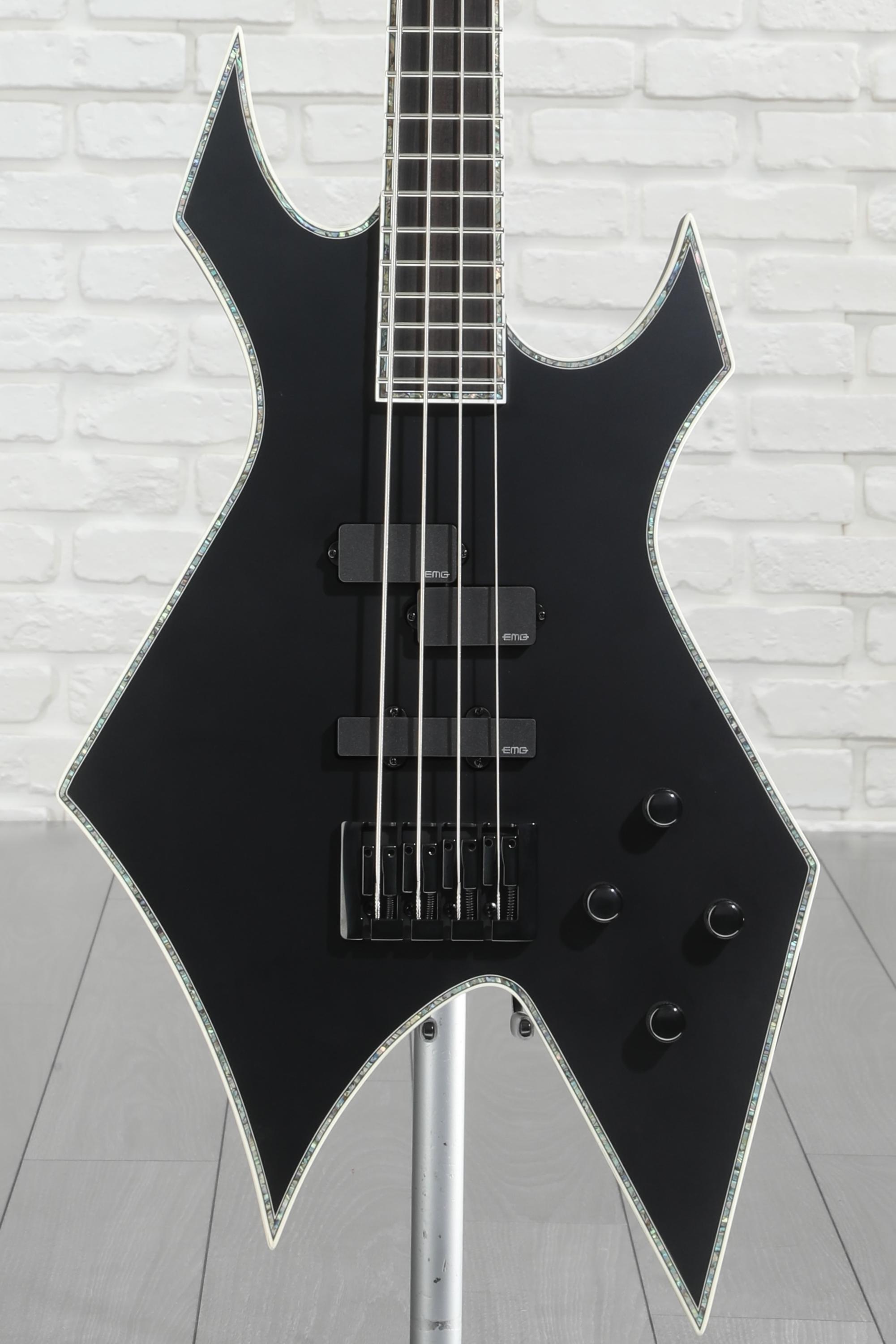 B.C. Rich Chris Kael Warlock Bass Guitar - Satin Black | Sweetwater