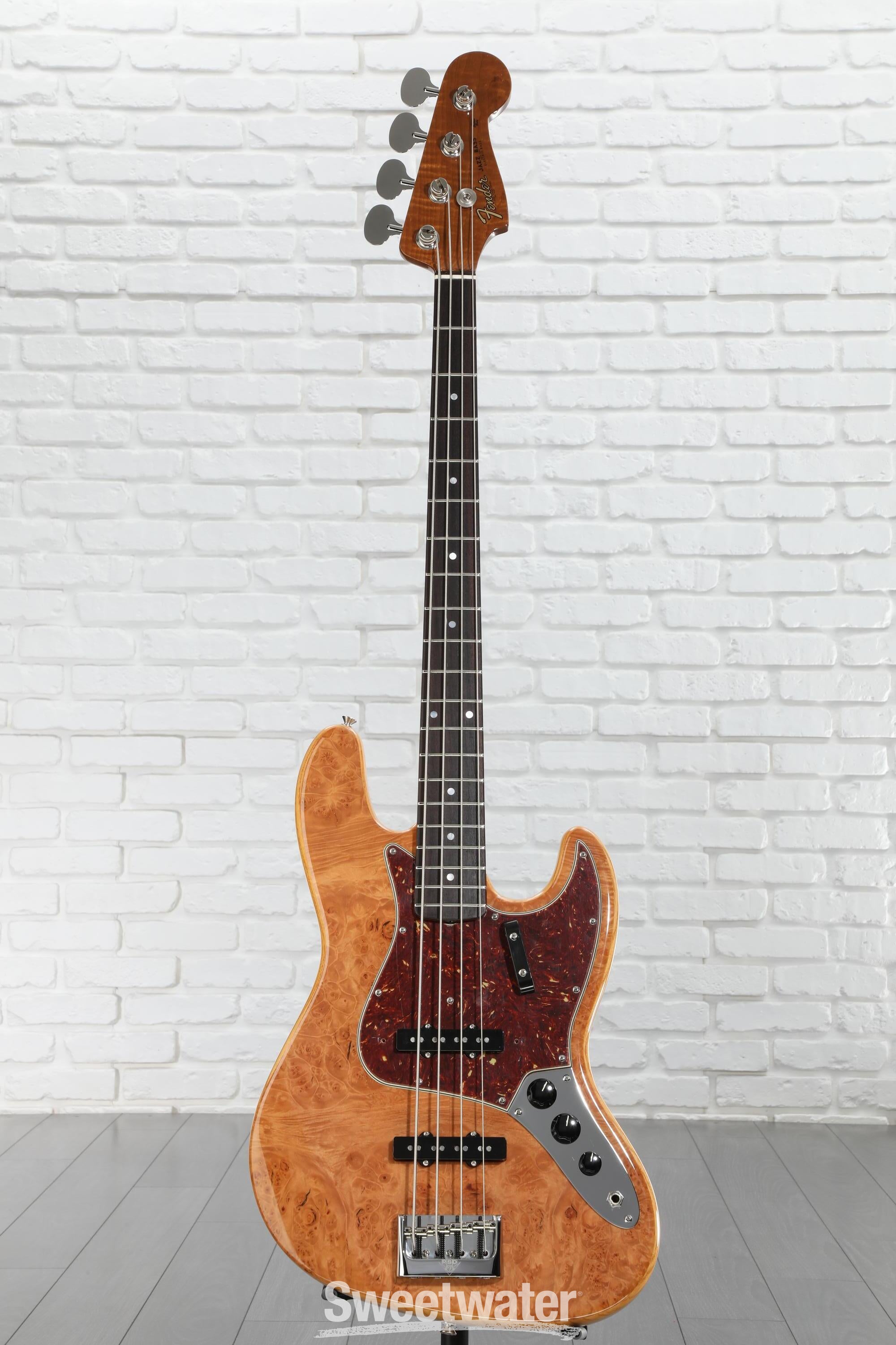 Fender Custom Shop Artisan Maple Burl Jazz Bass - Natural Nitro