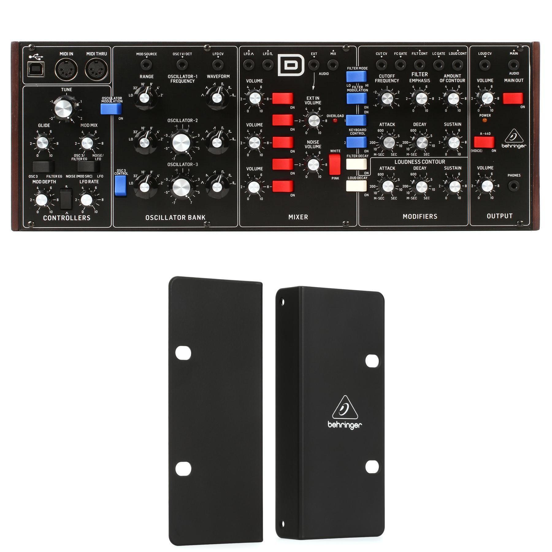 Behringer Model D Analog Synthesizer and Rack Ears | Sweetwater