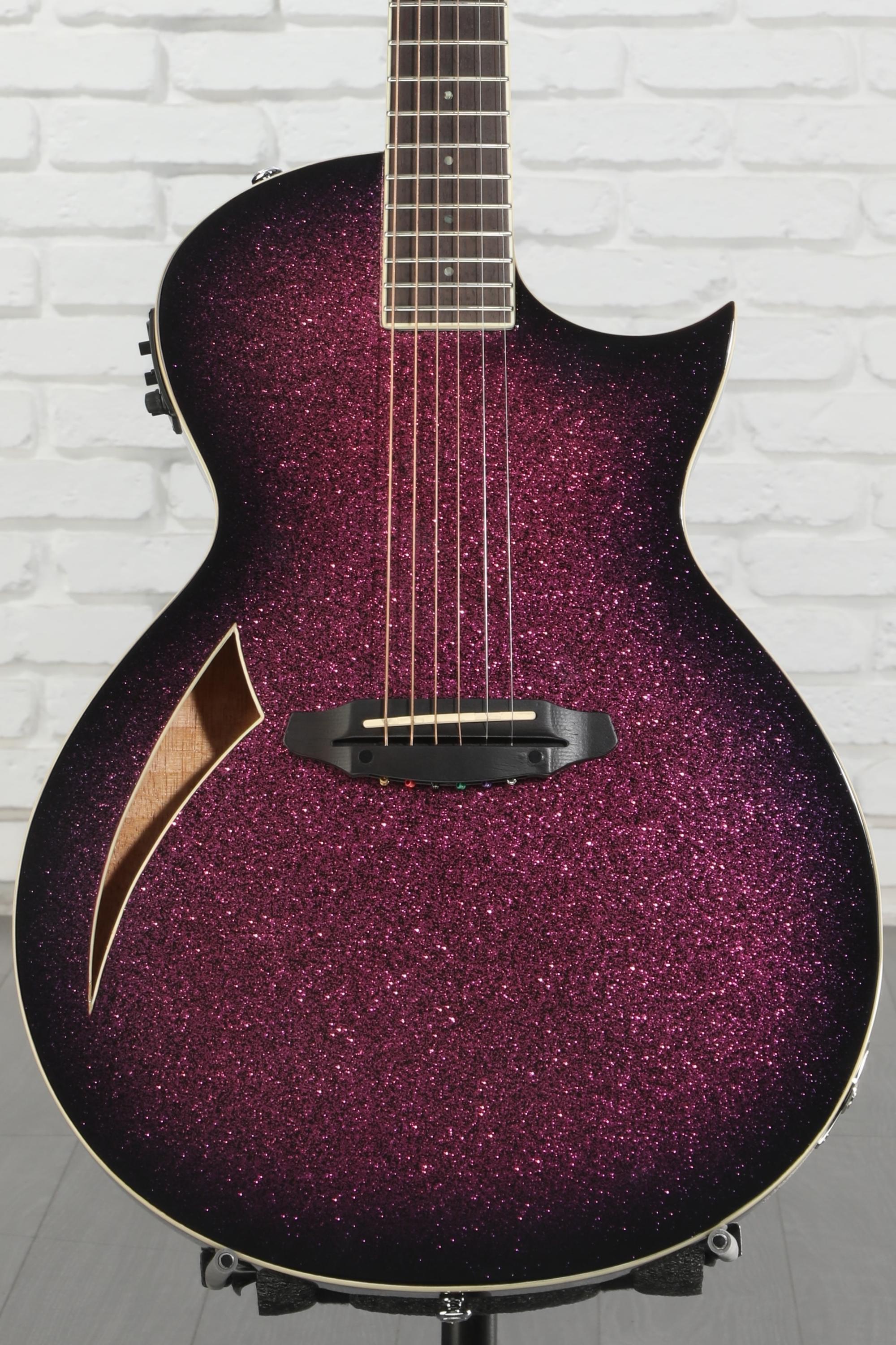 ESP LTD TL-6 Acoustic-electric Guitar - Purple Sparkle Burst
