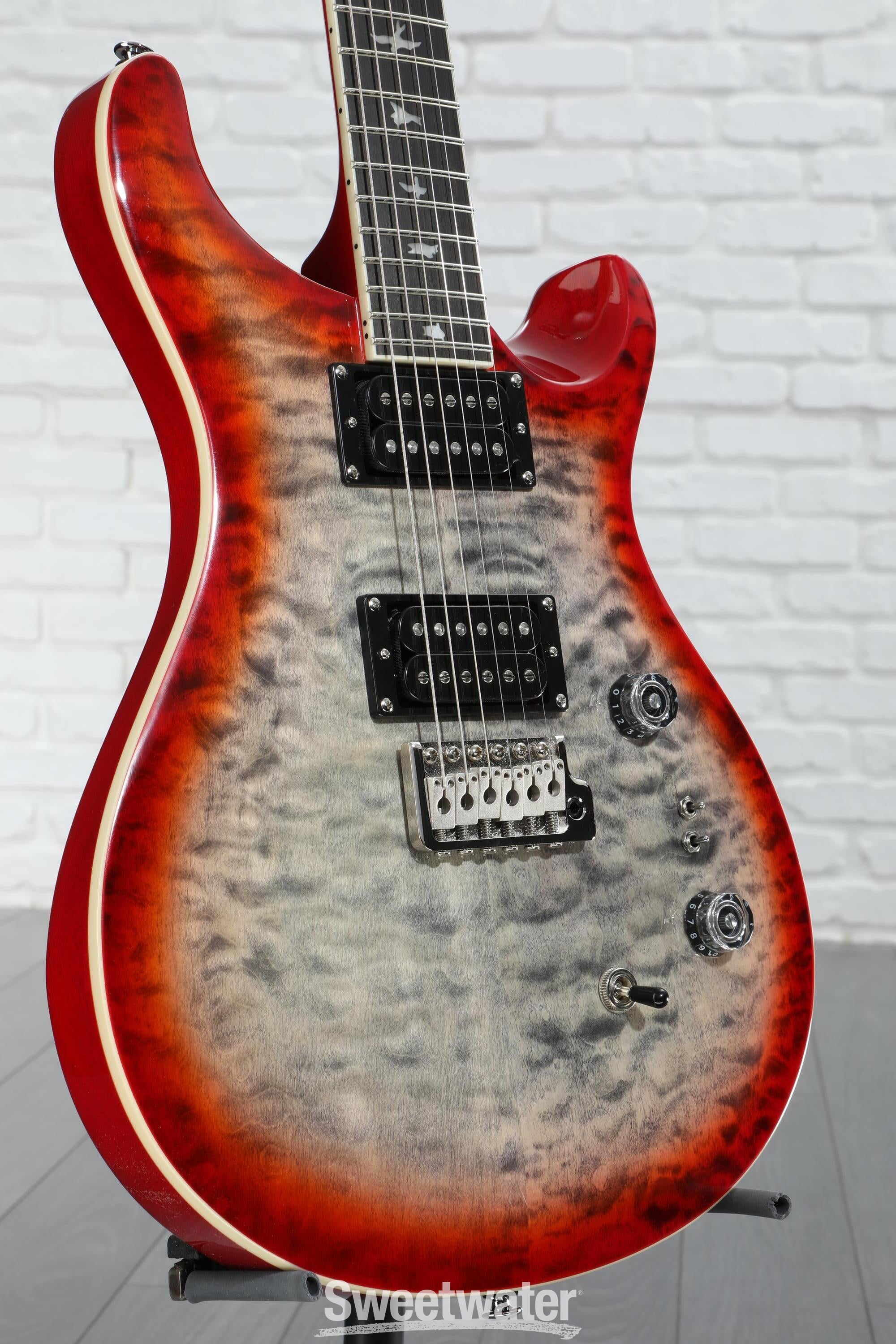 Prs SE Custom 24-08 Quilt - charcoal cherry burst Double cut