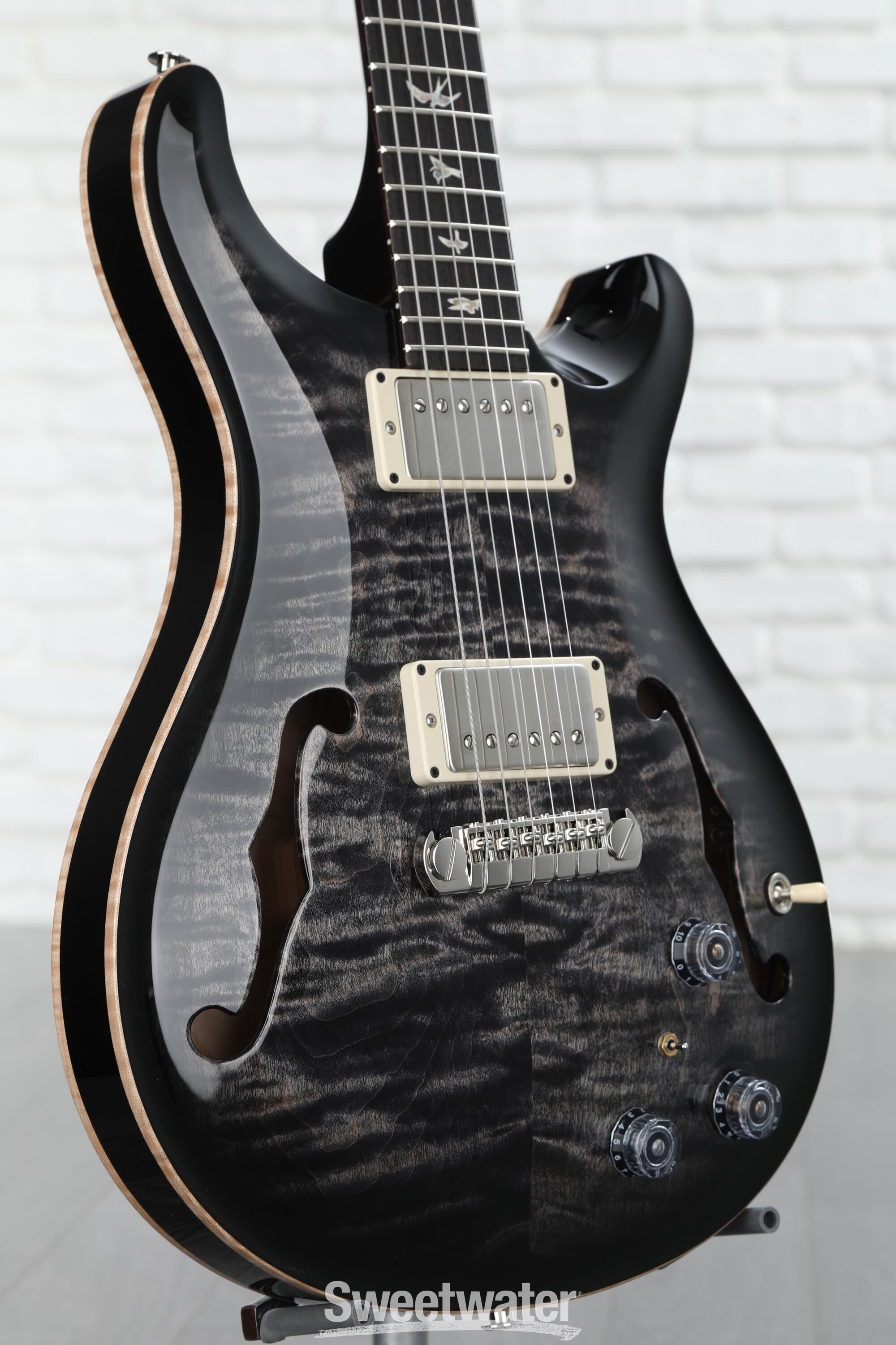 PRS Hollowbody II Piezo Electric Guitar - Charcoal Burst | Sweetwater
