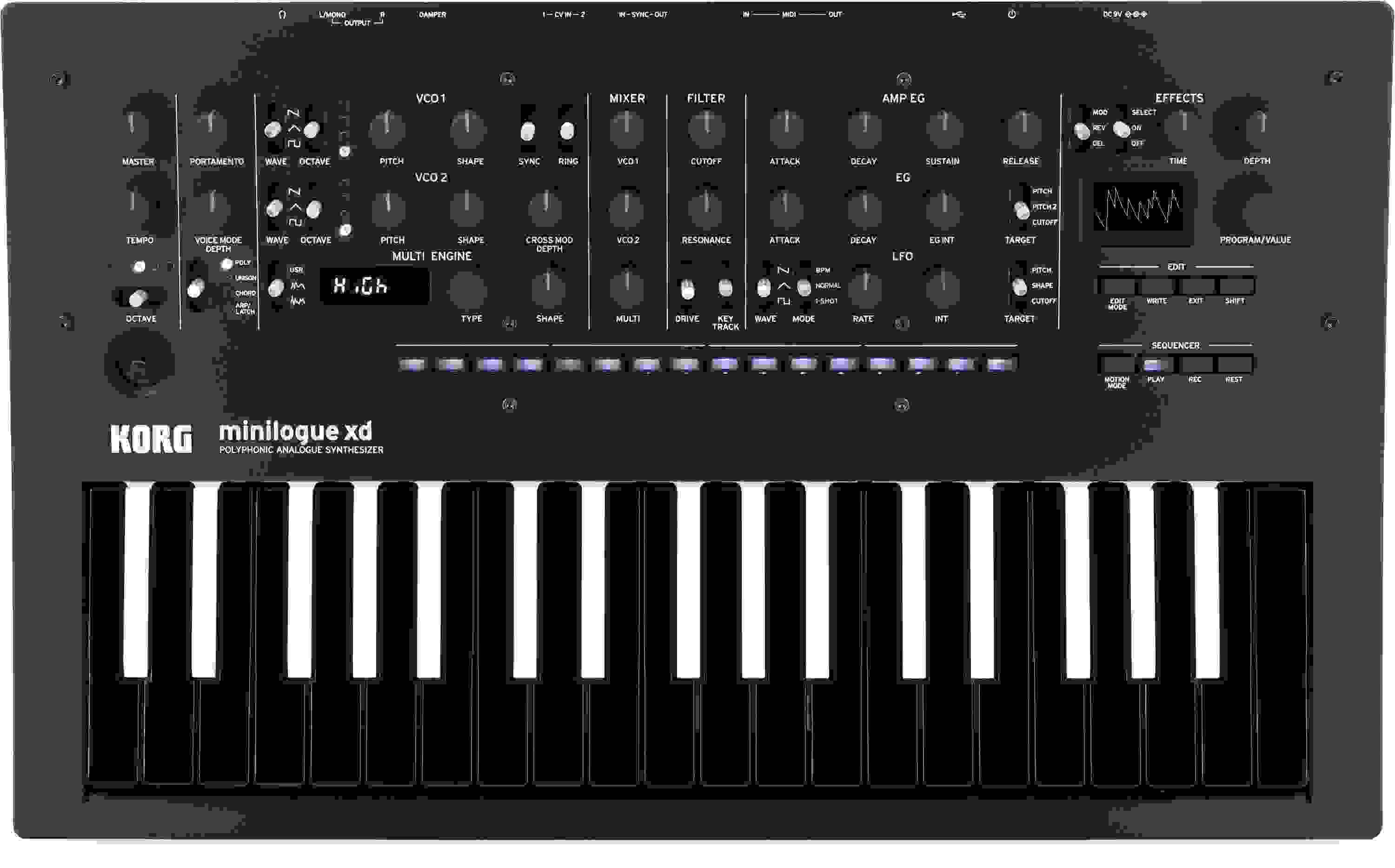 Korg minilogue XD 4-voice Analog Synthesizer - Inverted | Sweetwater
