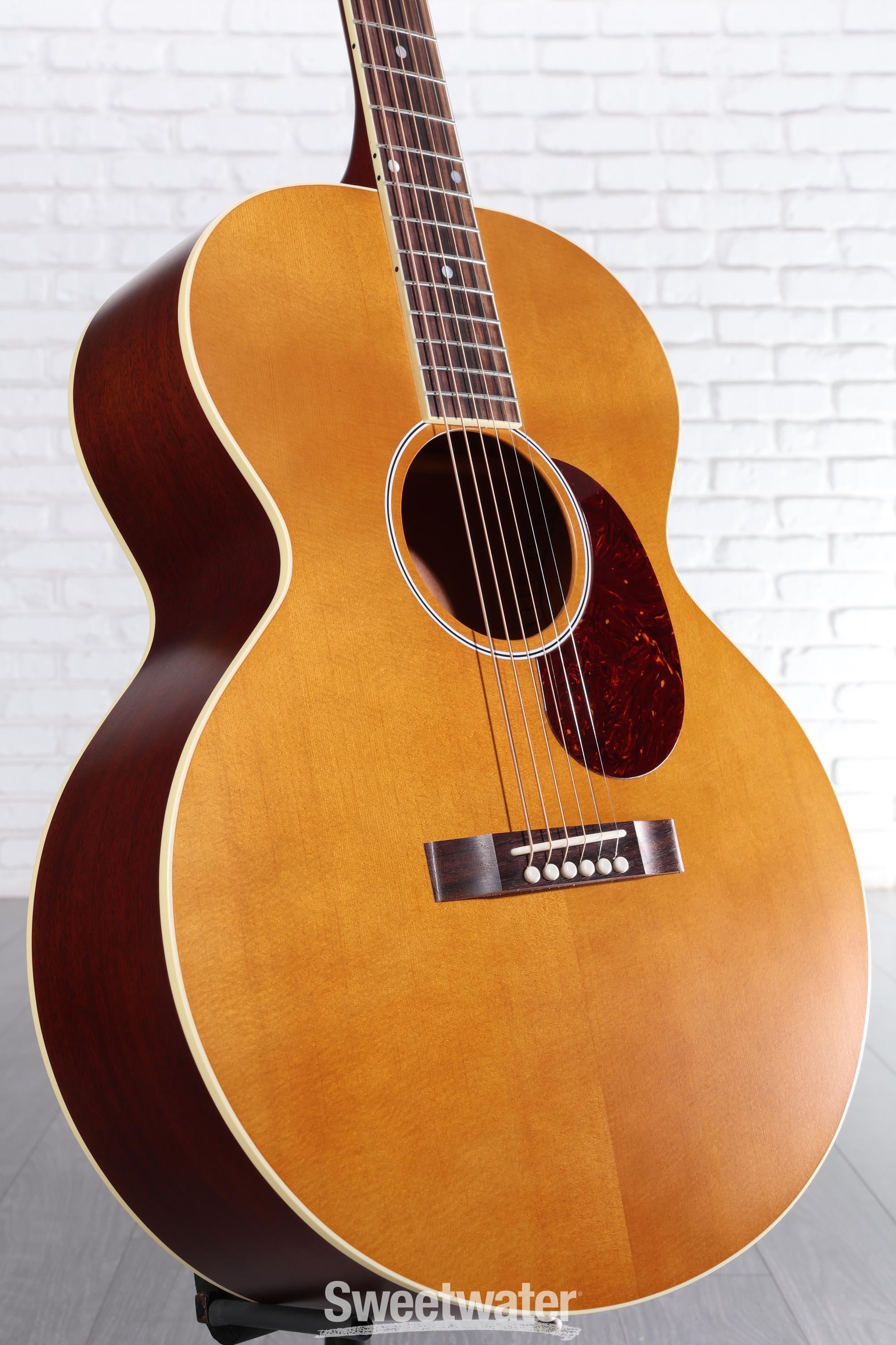 Photo of Gibson Acoustic J-185 Century 12-Fret Acoustic Guitar - Vintage Amber