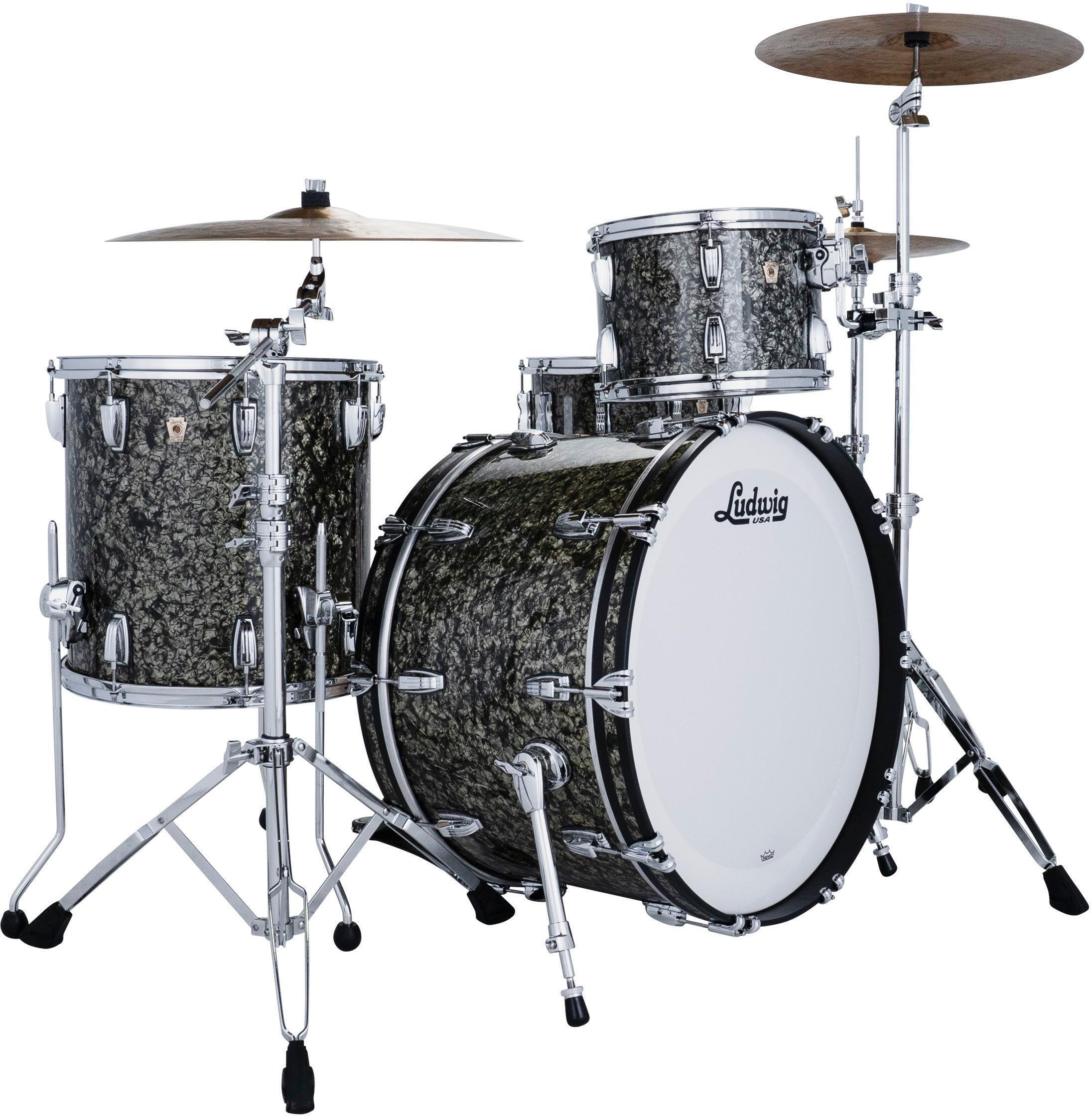 Photo of Ludwig Classic Maple Pro Beat 3-piece Shell Pack - Moss Green Pearl