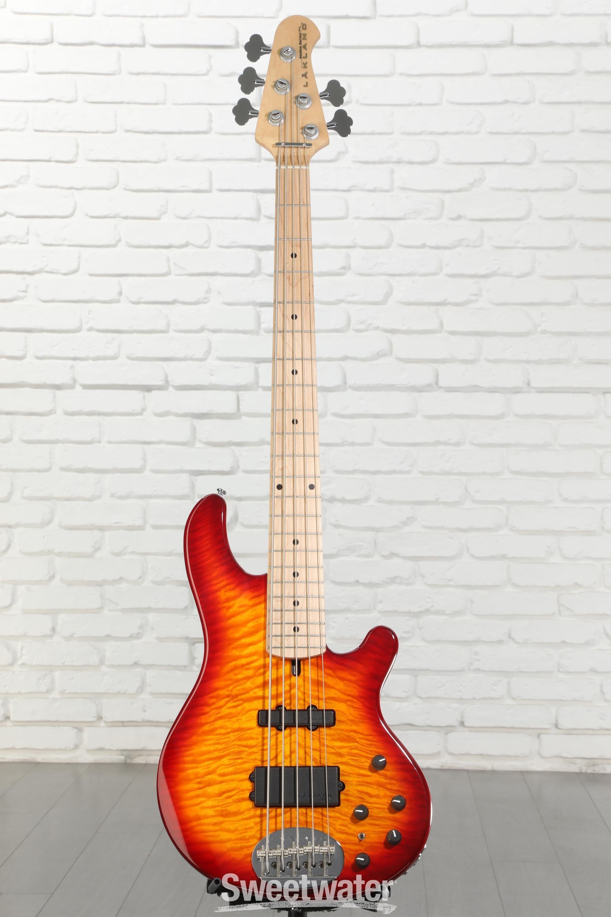 Lakland Skyline 55-02 Deluxe 5-string Bass Guitar - Honey Burst