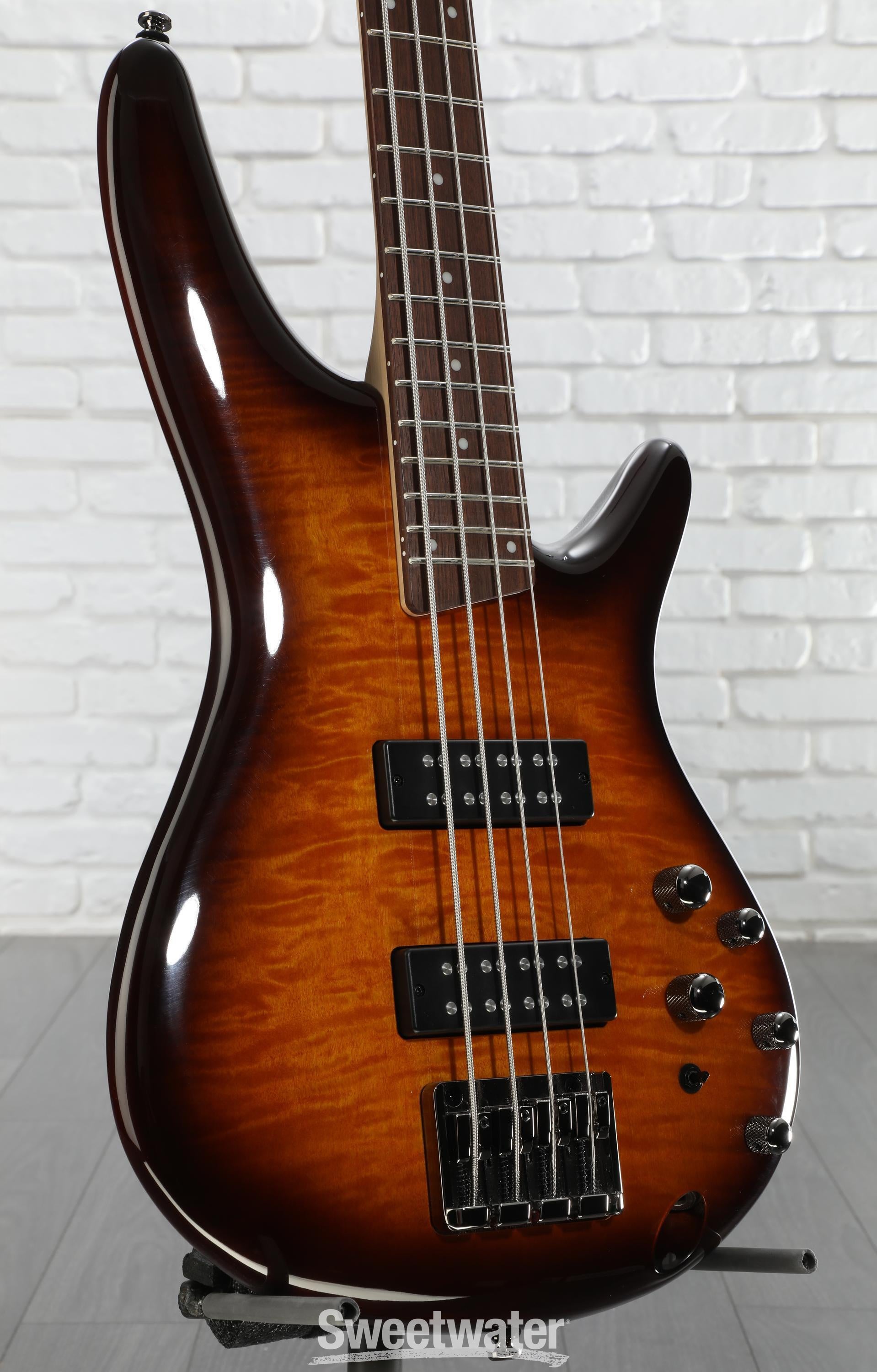 Ibanez Standard SR400EQM Bass Guitar - Dragon Eye Burst | Sweetwater