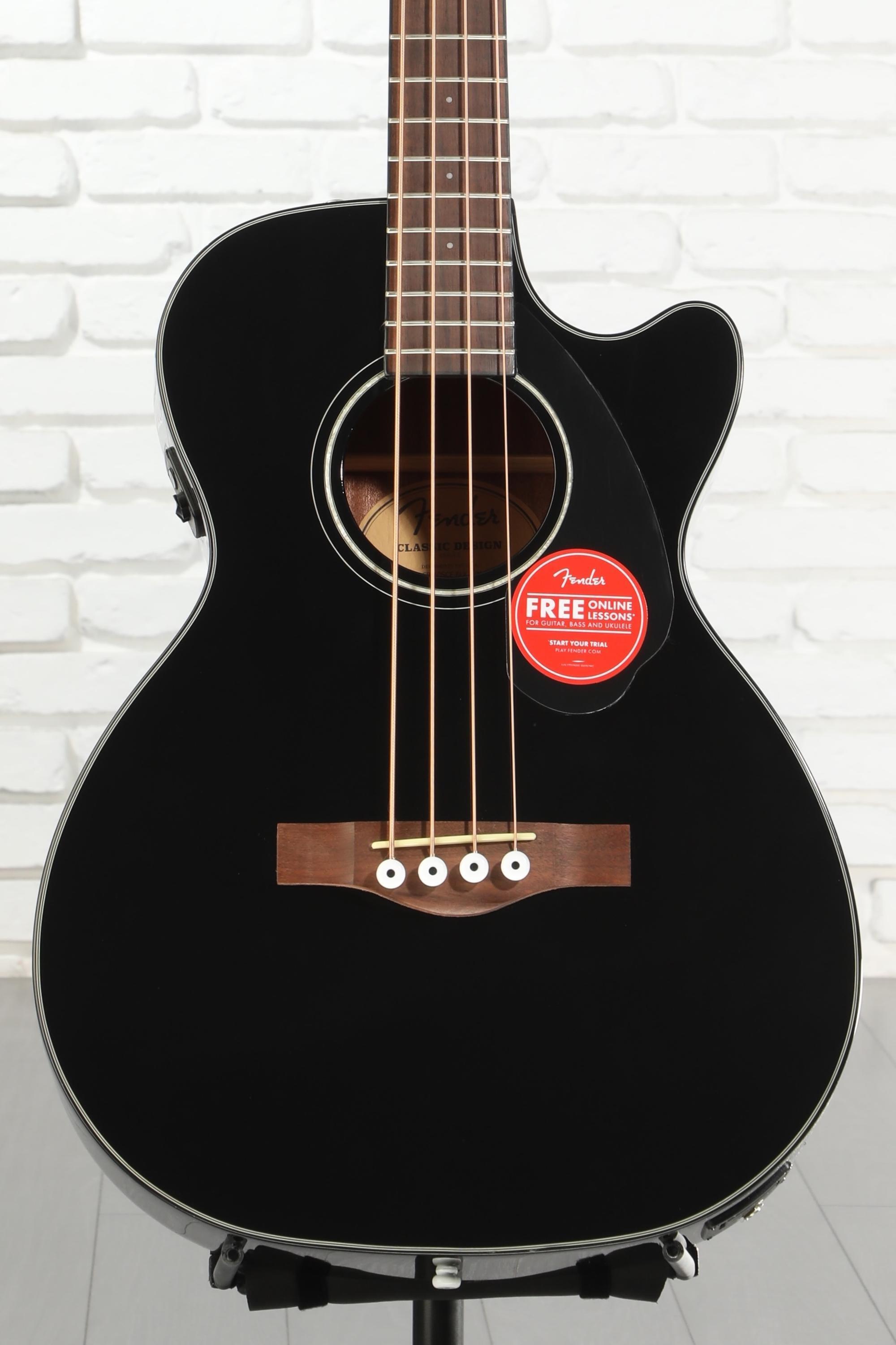 Fender CB-60SCE Acoustic-electric Concert Bass Guitar - Black
