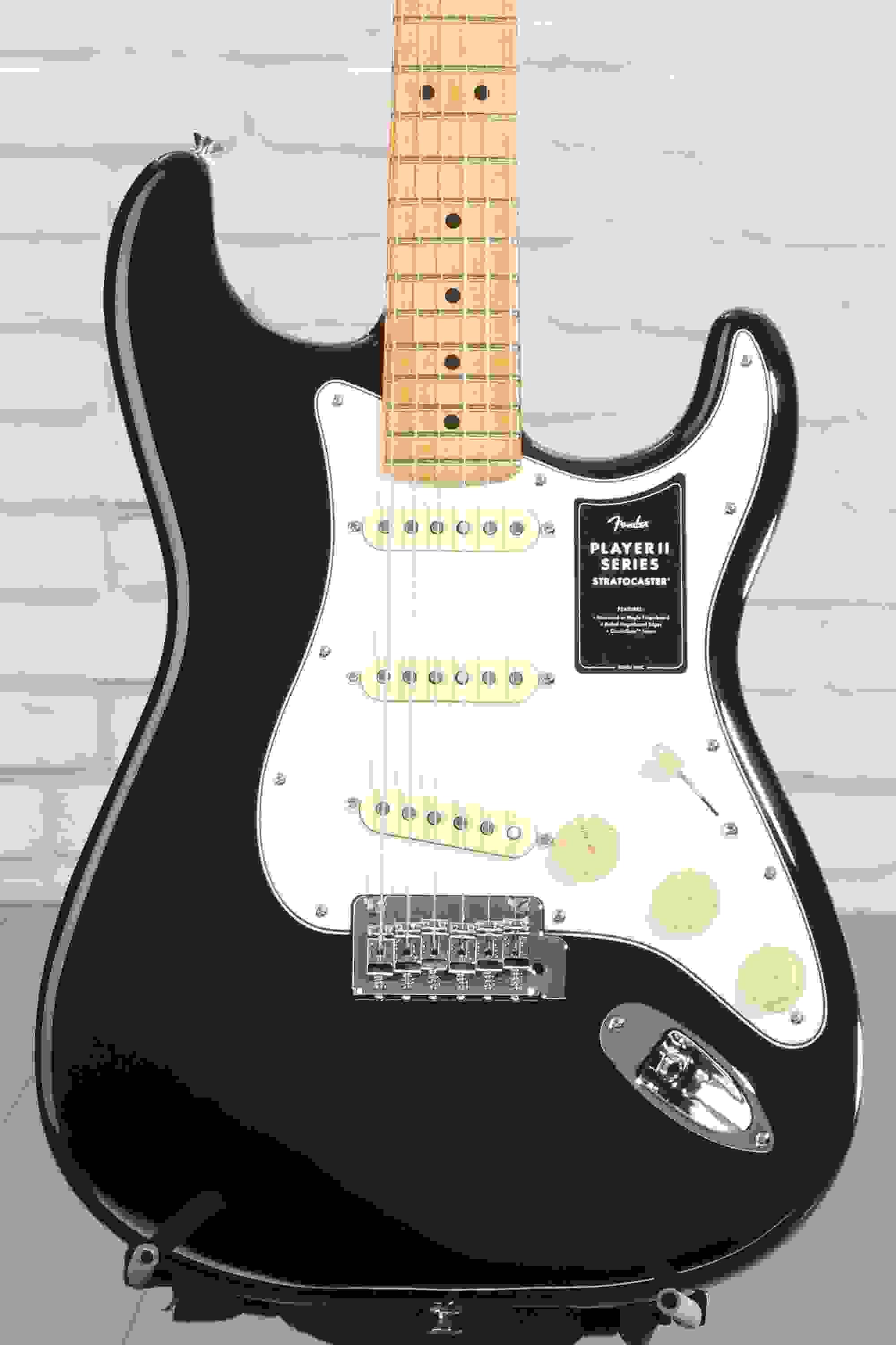 Fender Player II Stratocaster Electric Guitar - Black with Maple Fingerboard
