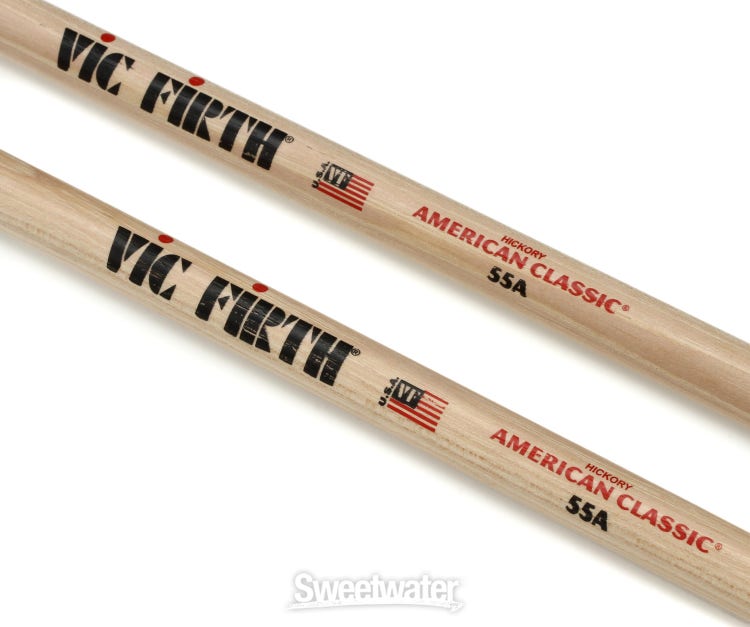 Vic Firth American Classic 5A Barrel Tip Sticks - Hickory (pair)