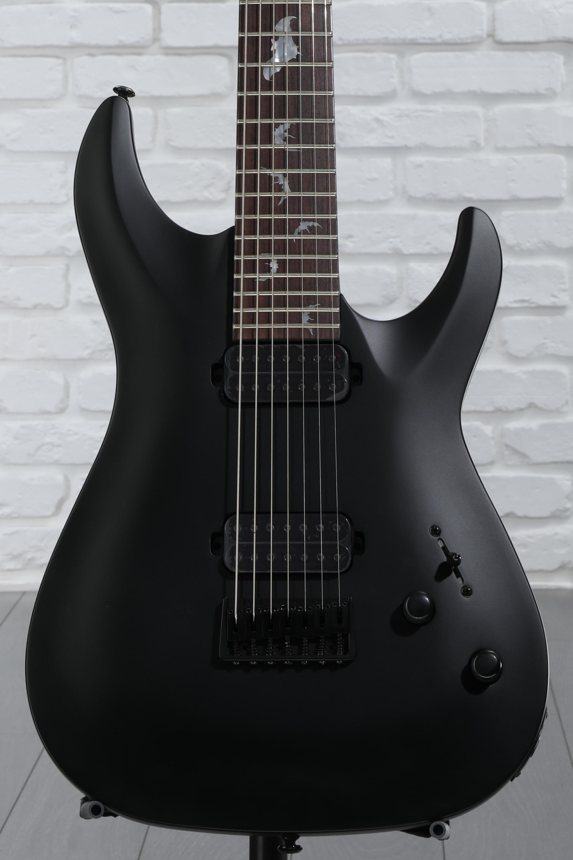 Schecter Damien-7 SBK Electric Guitar - Satin Black | Sweetwater