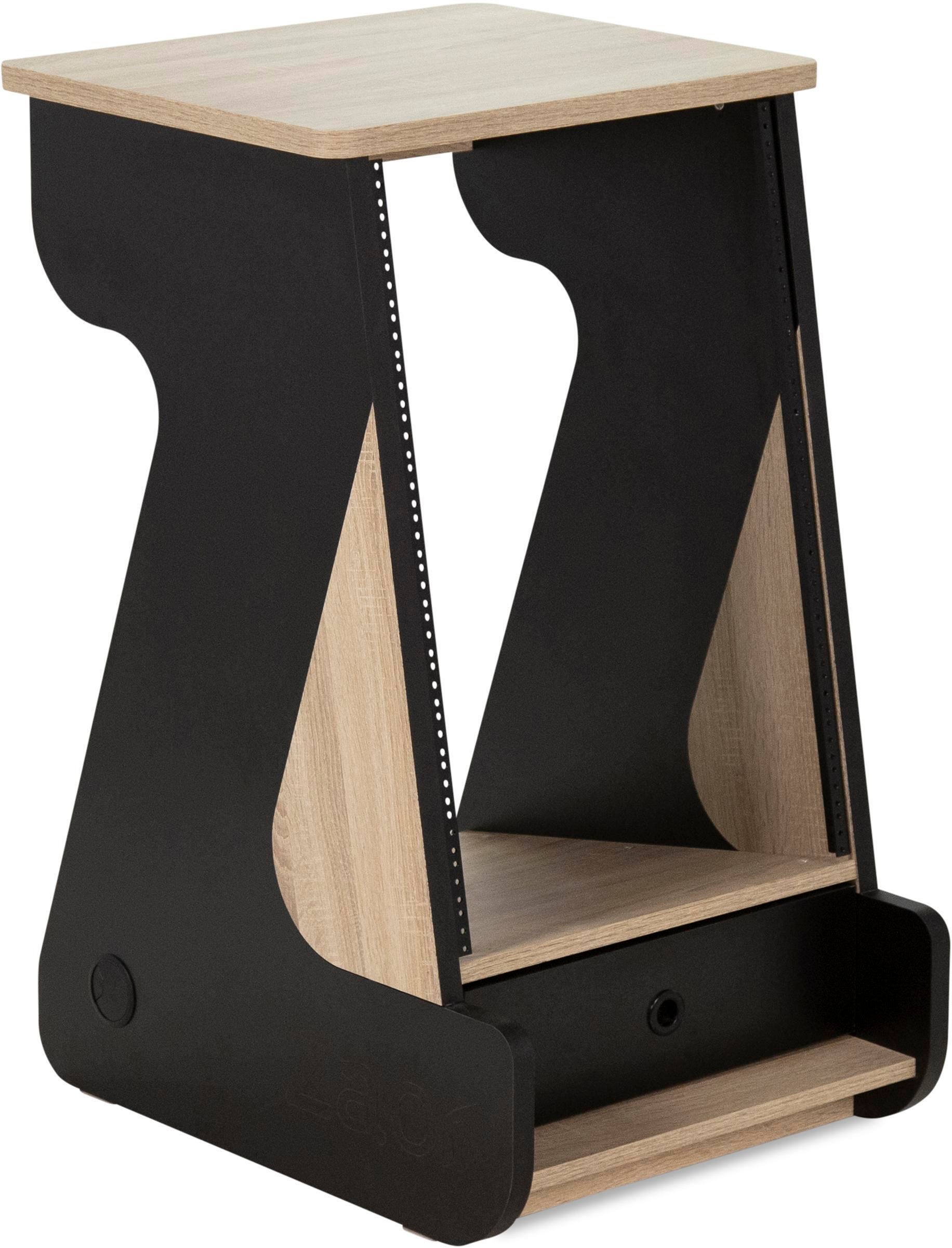 MasaBLACK studioのロックス Zaor Miza Rack 16 MKII 16U Studio Rack - Black Oak | Sweetwater