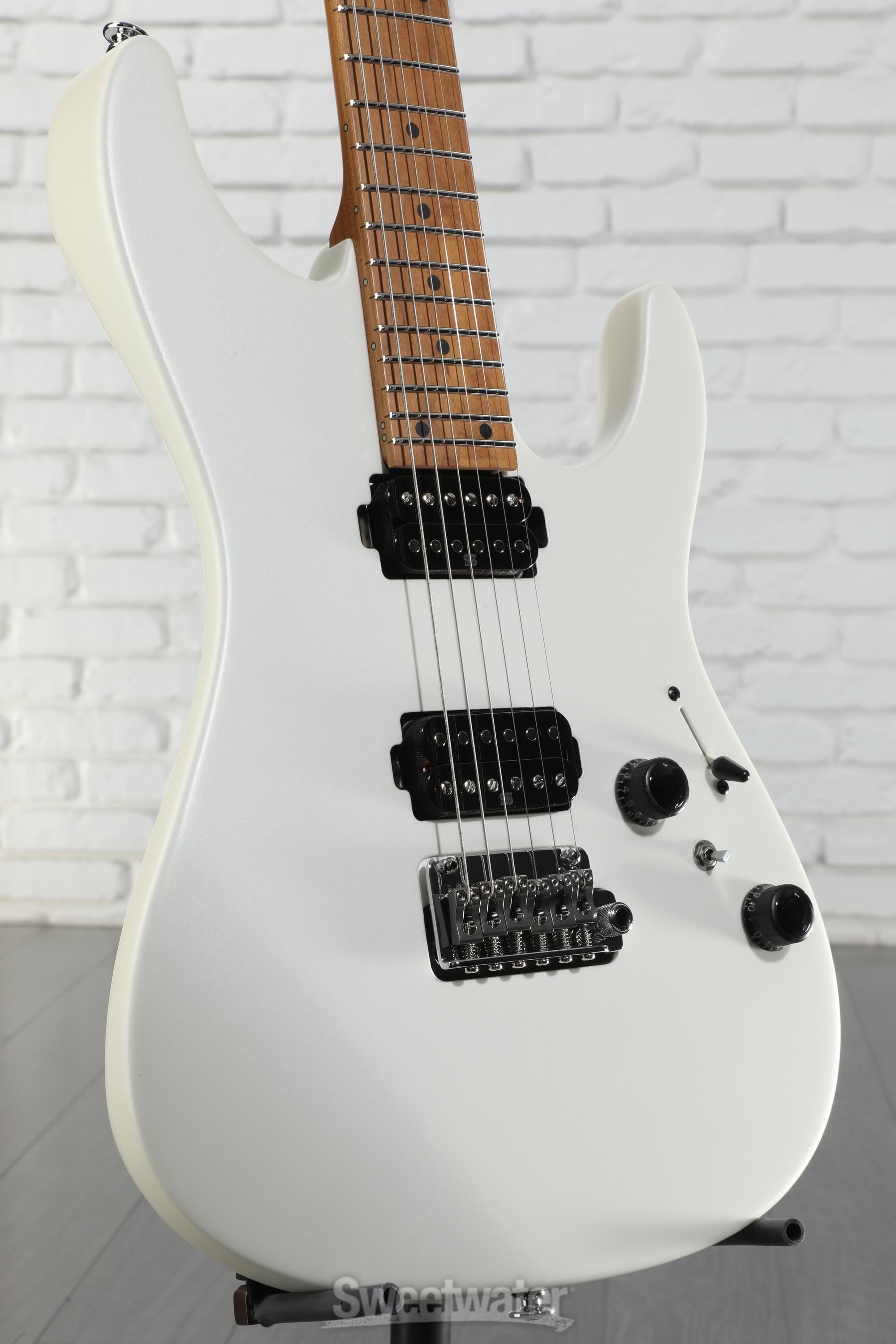 Ibanez Prestige AZ2402 Electric Guitar - Pearl White Flat | Sweetwater