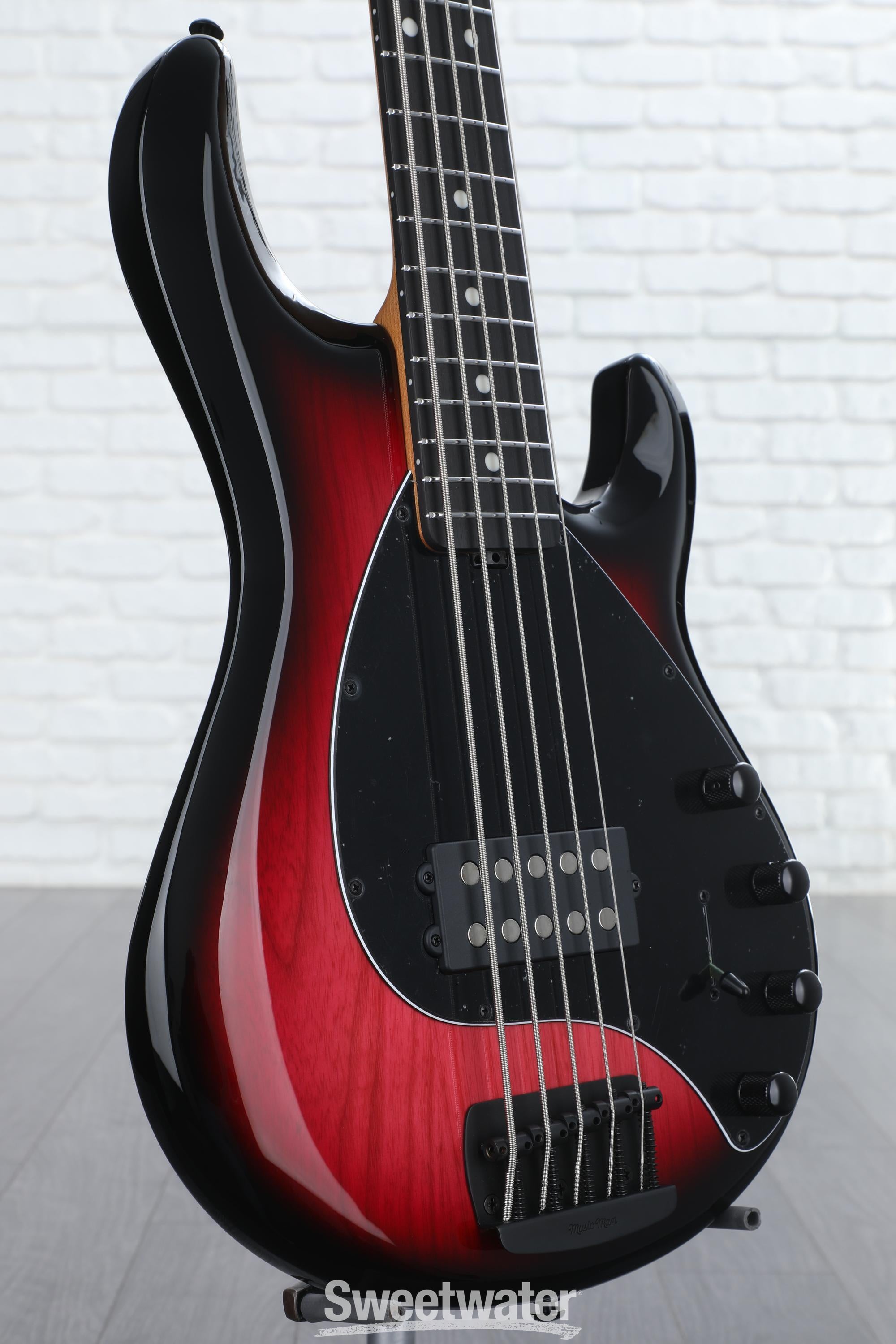 Ernie Ball Music Man StingRay Special 5 Bass Guitar - Raspberry Burst ...