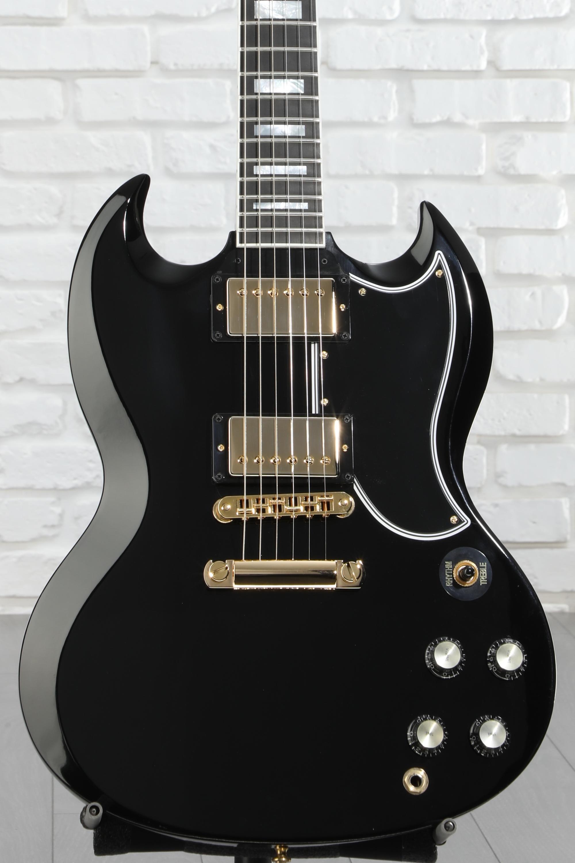 Gibson Custom SG Custom Electric Guitar - Ebony, Ebony Fingerboard