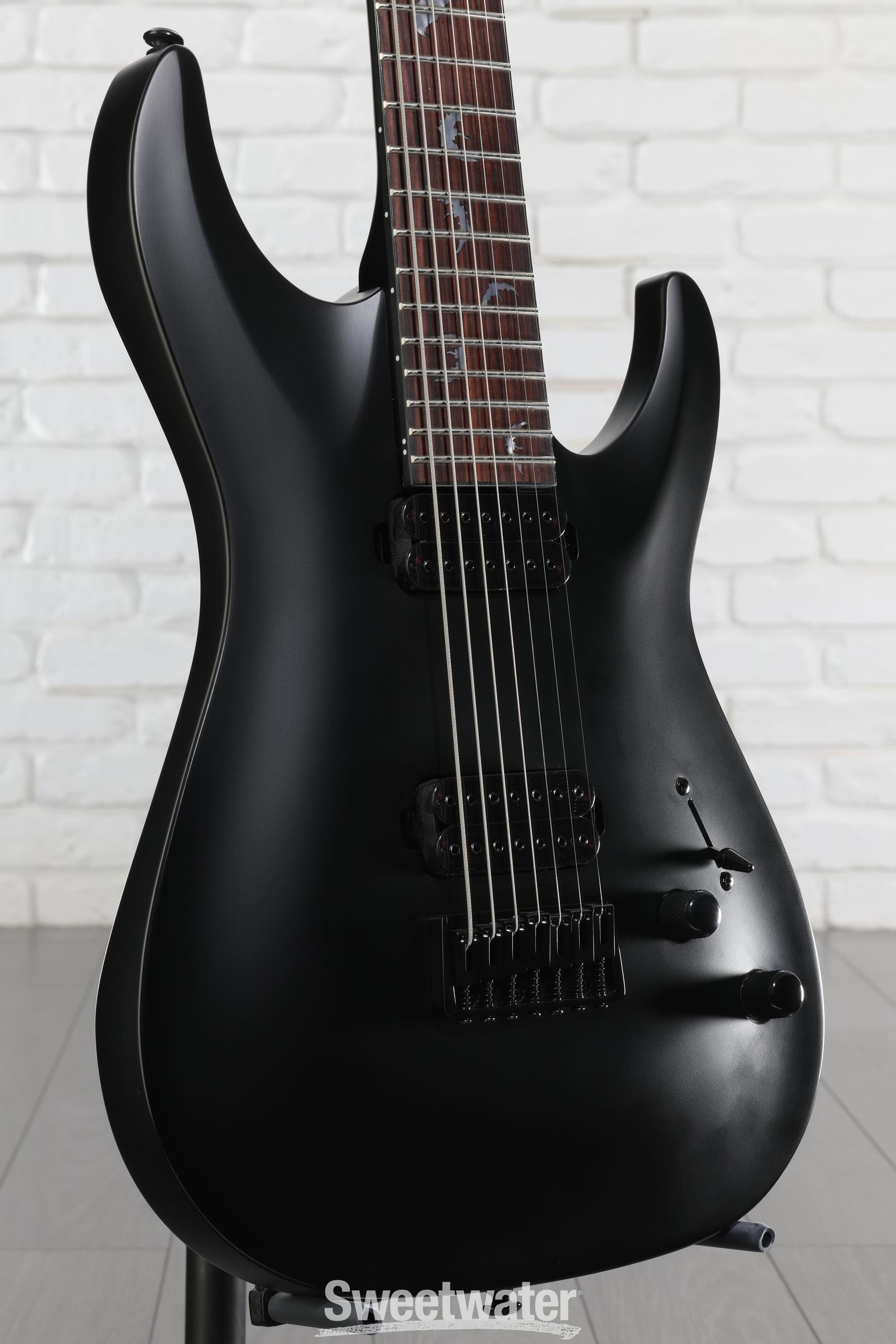 Schecter Damien-7 SBK Electric Guitar - Satin Black | Sweetwater