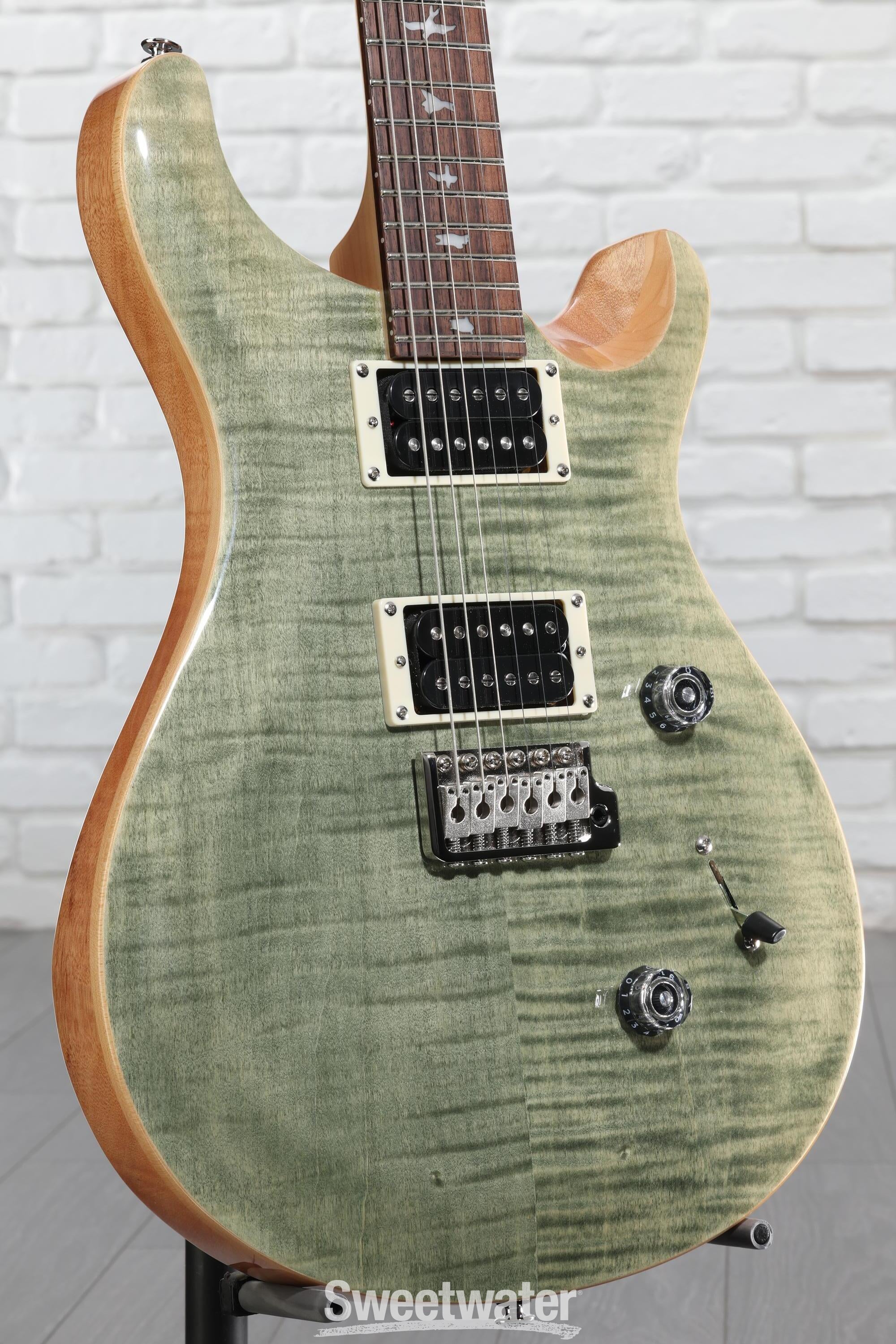 PRS SE Custom 24 Electric Guitar - Trampas Green, Sweetwater