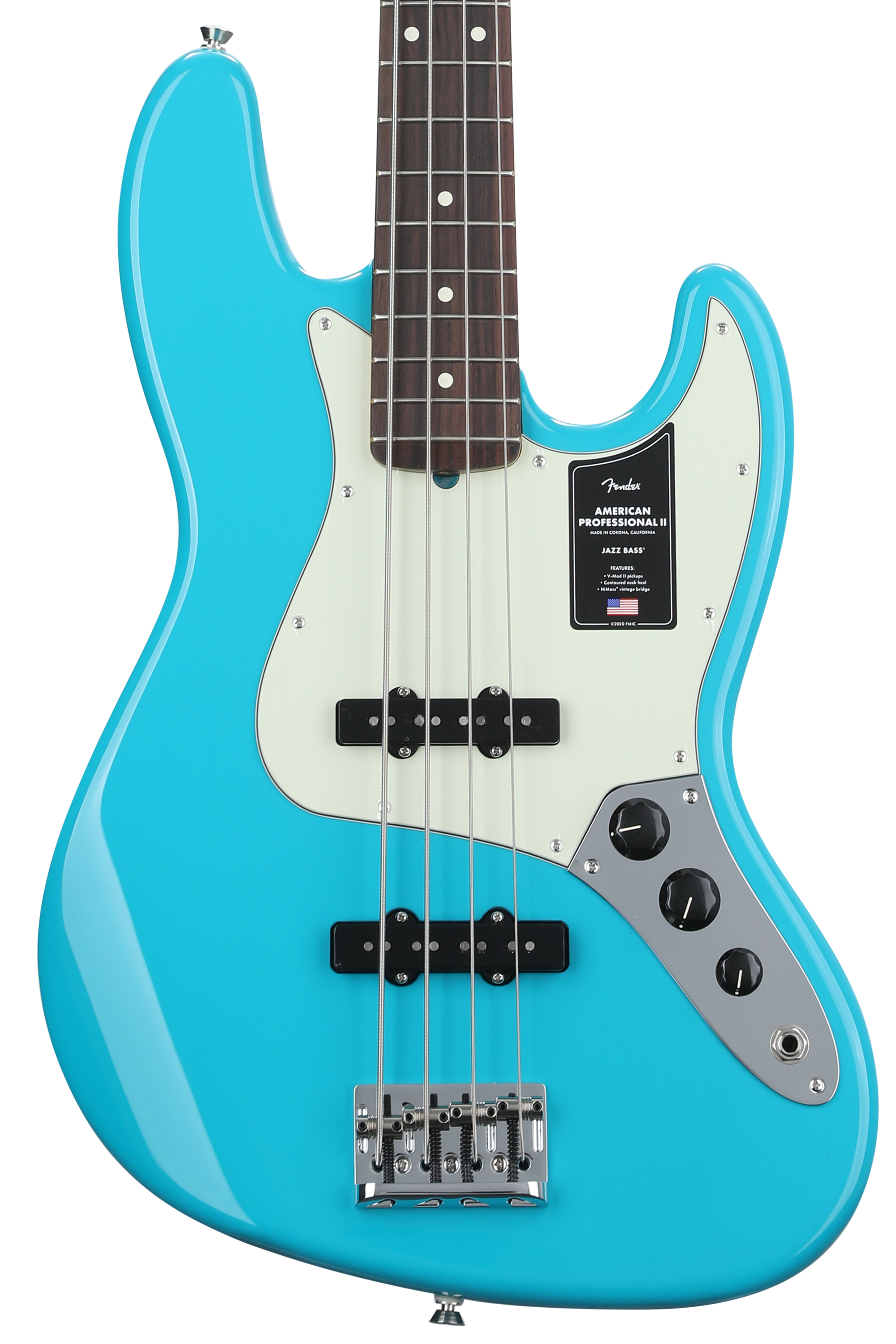 Fender American Professional II Jazz Bass - Miami Blue with