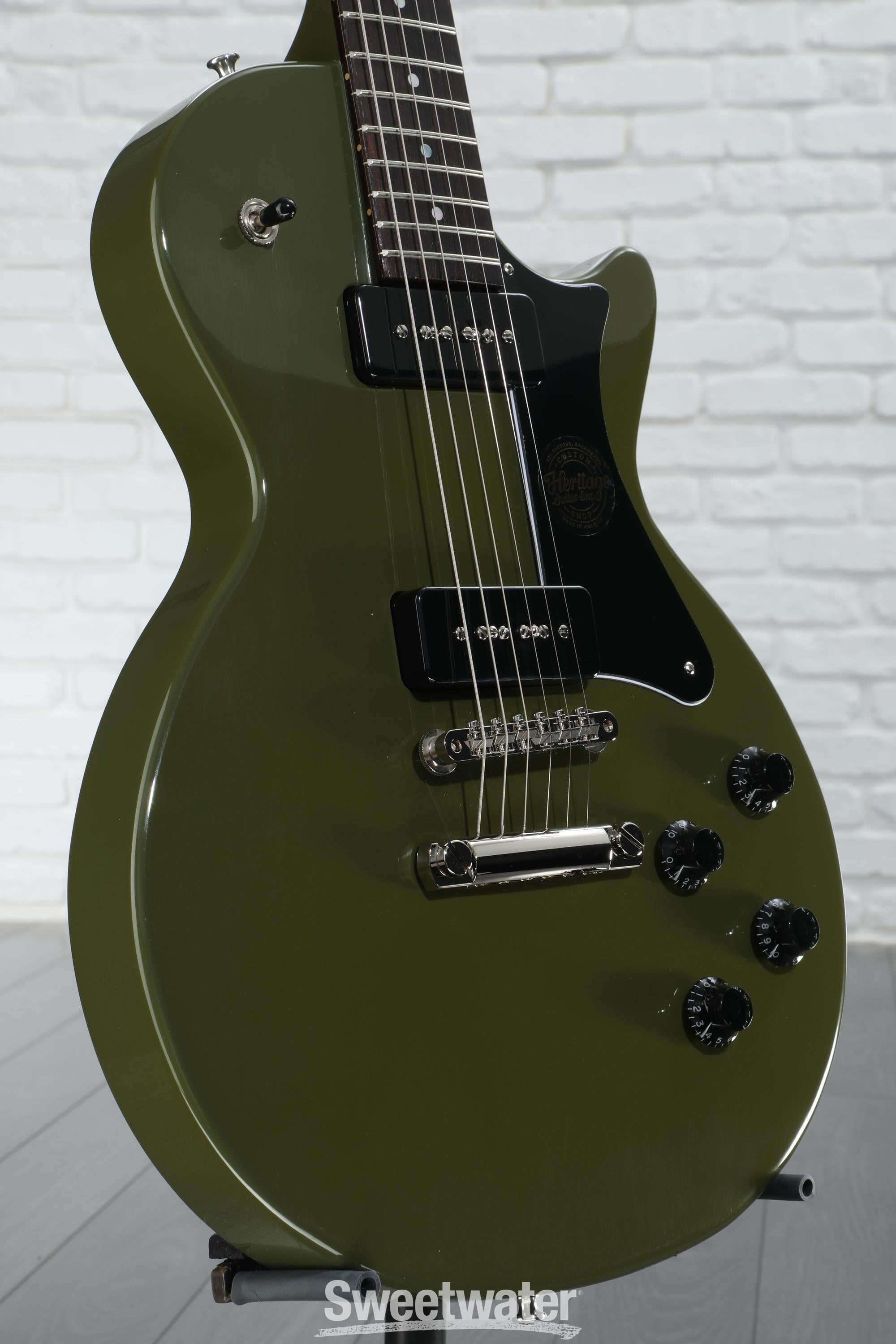 Heritage Custom Core H-137 Electric Guitar - Olive Drab