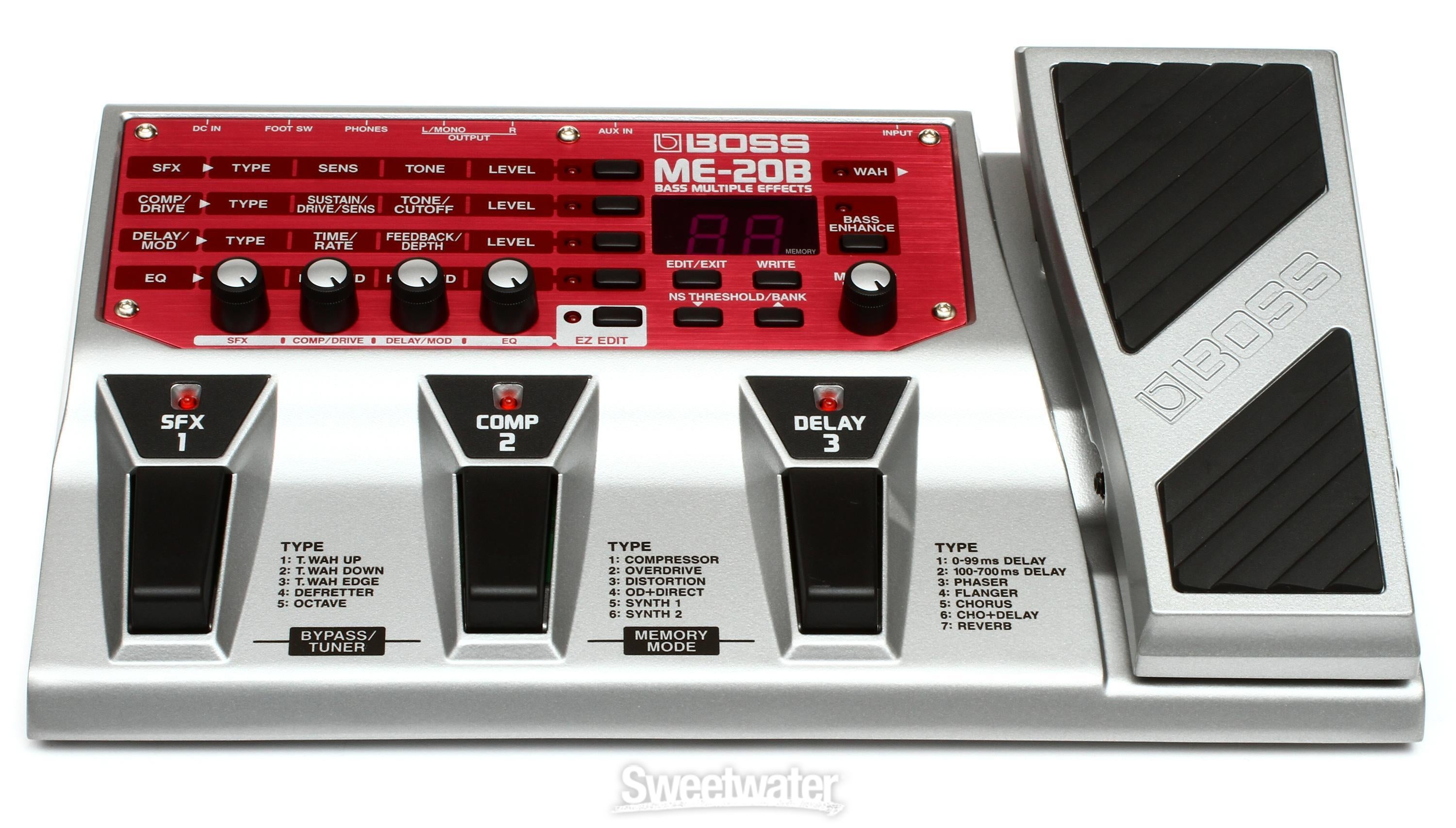 Boss ME-20B Bass Multi-effects Pedal Reviews | Sweetwater