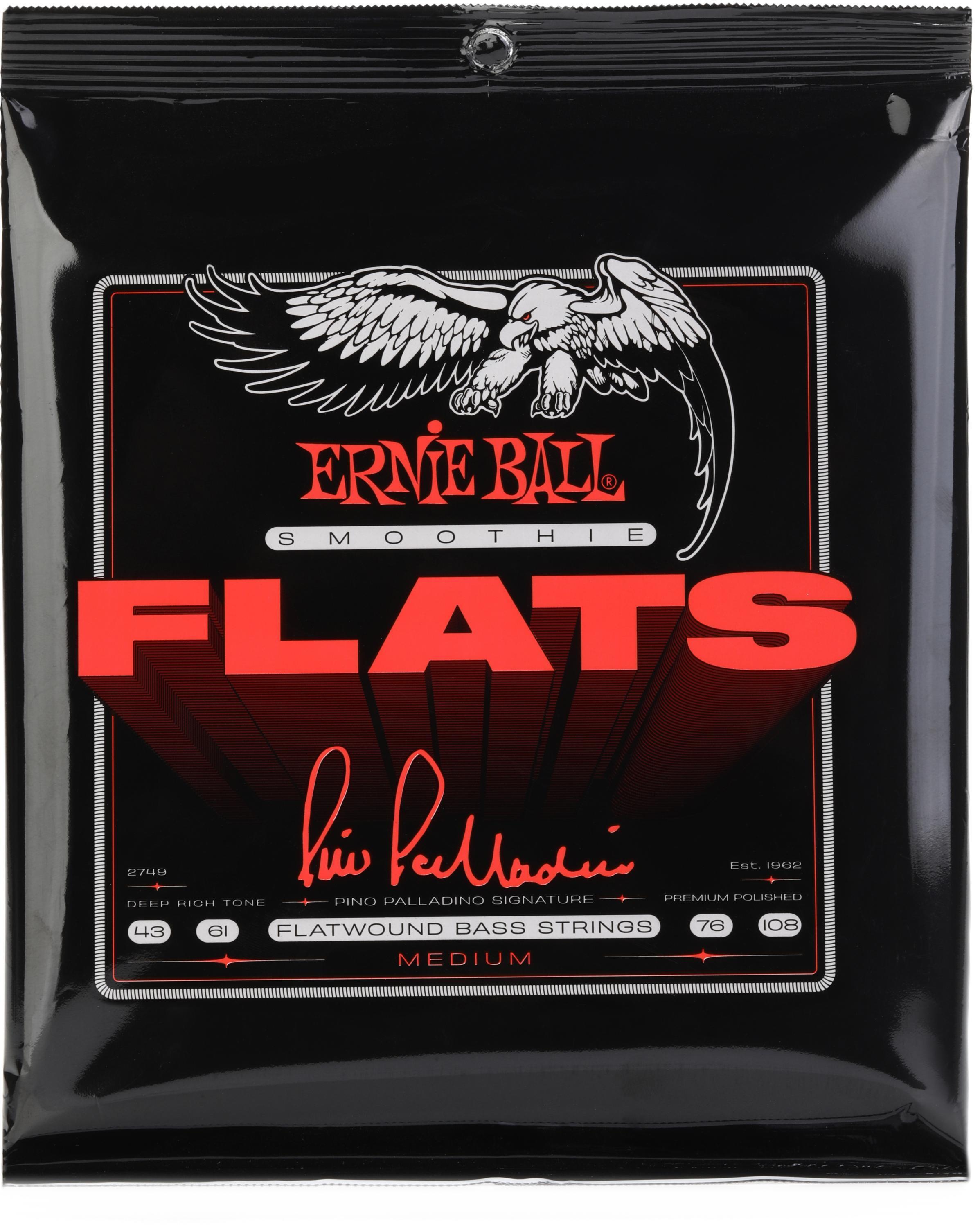 Photo of Ernie Ball Pino Palladino Signature Smoothie Flats Bass Guitar Strings - .043-.108 Medium