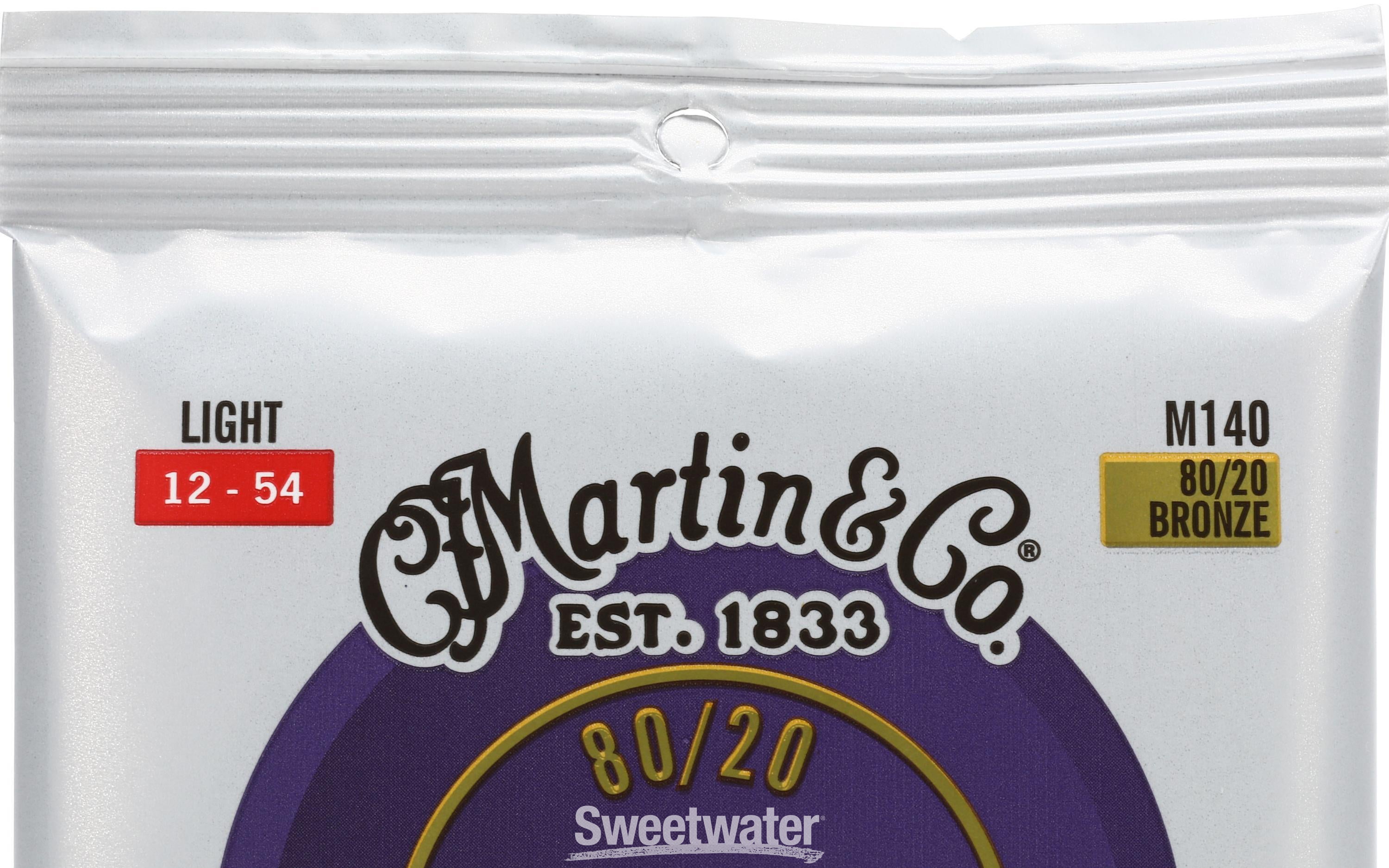 Martin M140 Original Acoustic 80 20 Bronze Guitar Strings .012