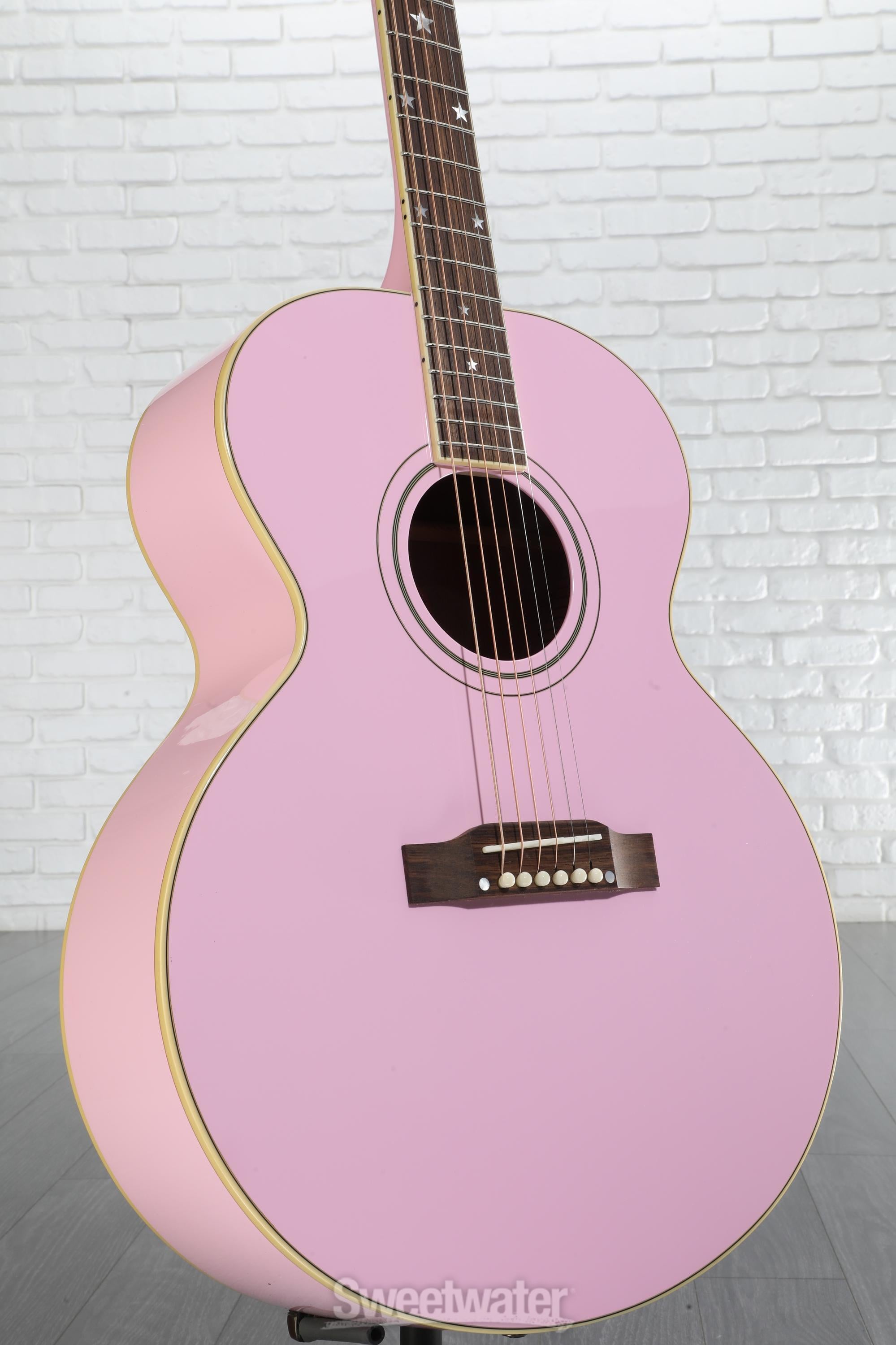 Epiphone J-180 LS Acoustic-electric Guitar - Pink