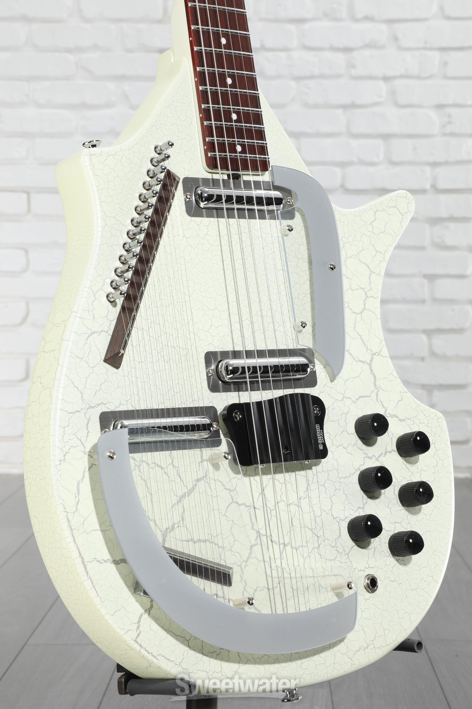 Danelectro Sitar - White Crackle | Sweetwater