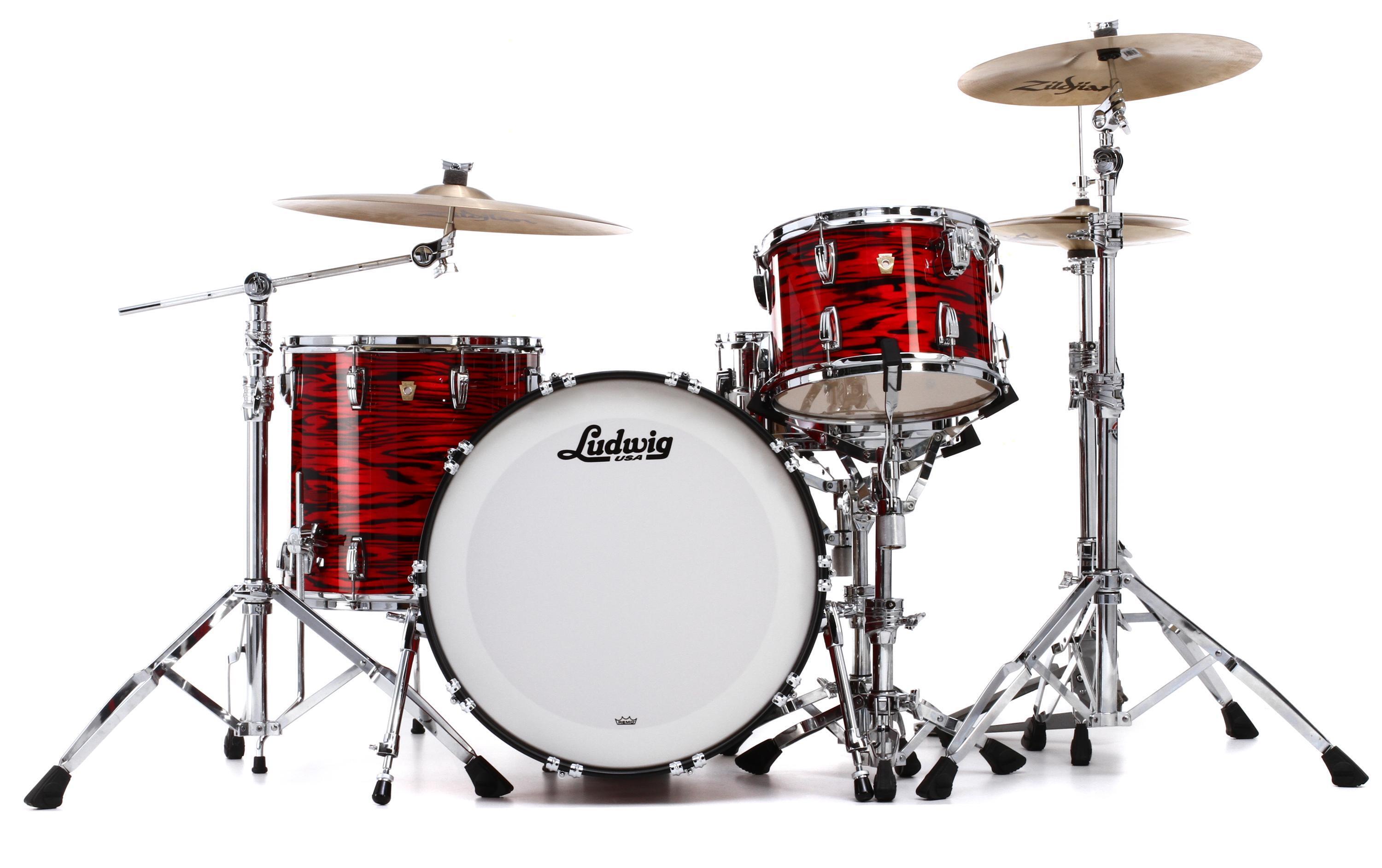 Ludwig Classic Maple Fab 22 Shell Pack - Red Swirl | Sweetwater