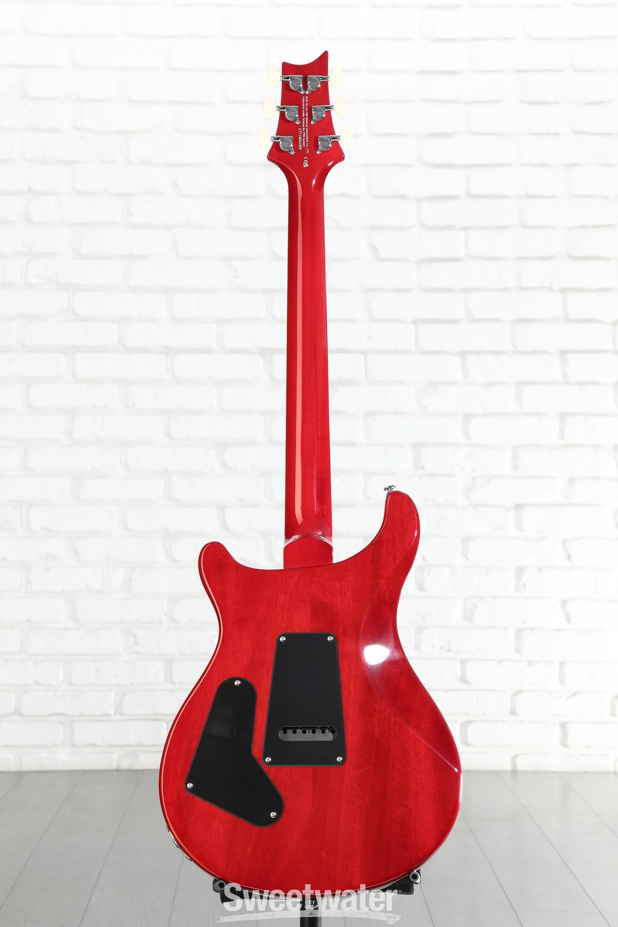 PRS SE Custom 24-08 Quilt Electric Guitar - Charcoal Cherry Burst