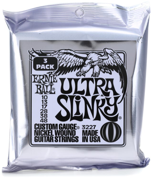 Ernie Ball 2227 Ultra Slinky Nickel Wound Electric Guitar Strings -  .010-.048