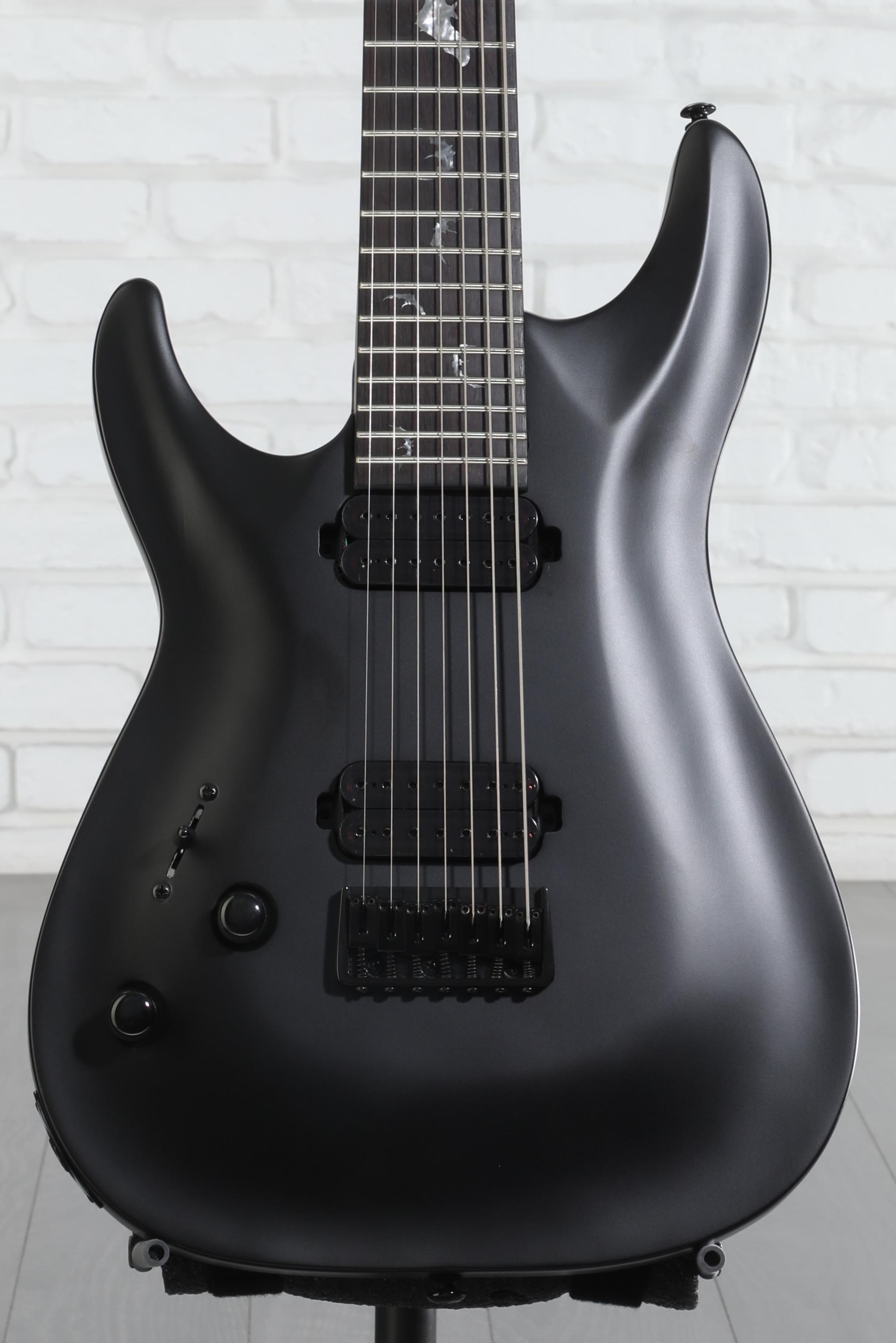 Schecter Damien-7 SBK Left-handed Electric Guitar - Satin