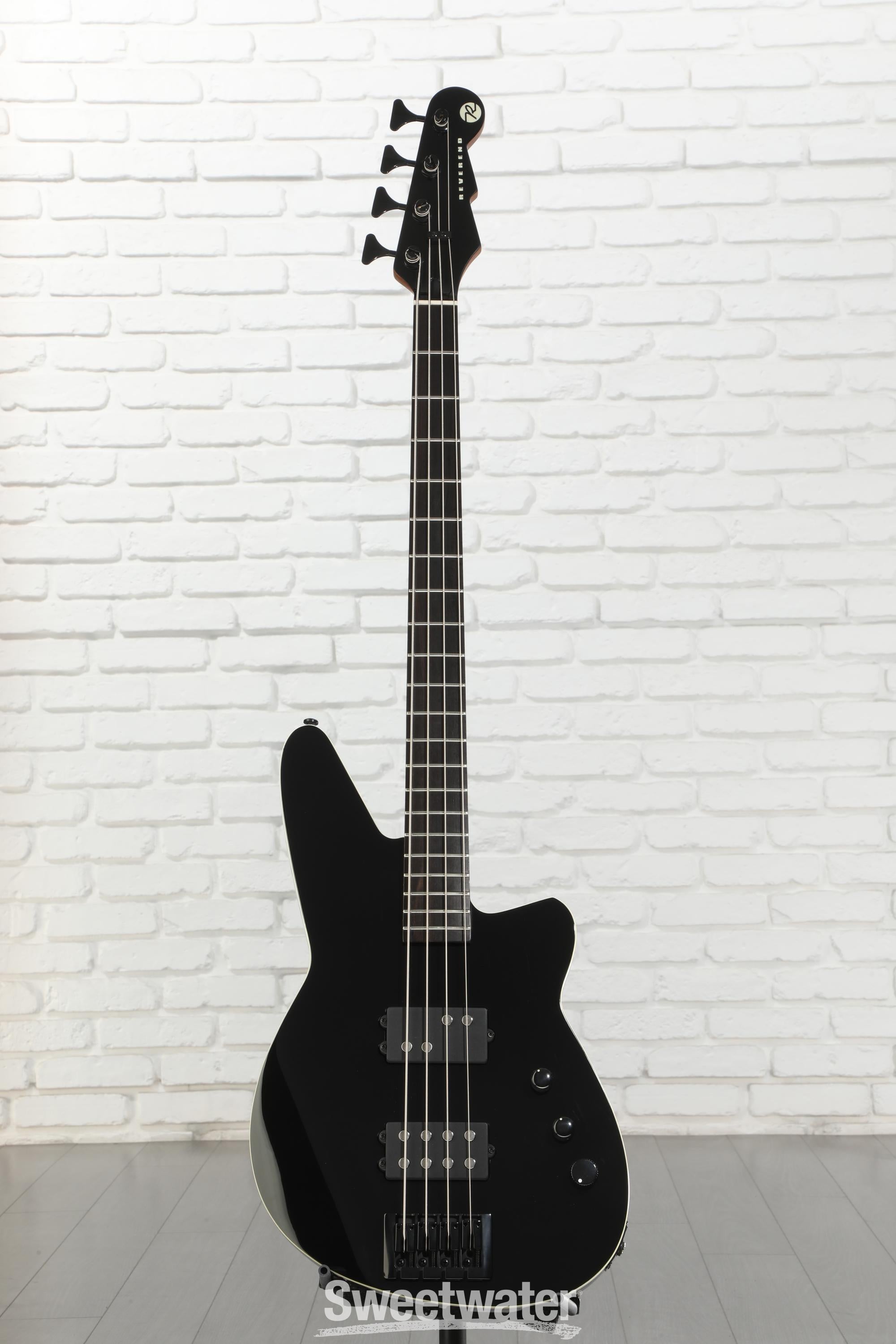 Reverend Mercalli 4 Blackout Electric Bass Guitar - Midnight Black