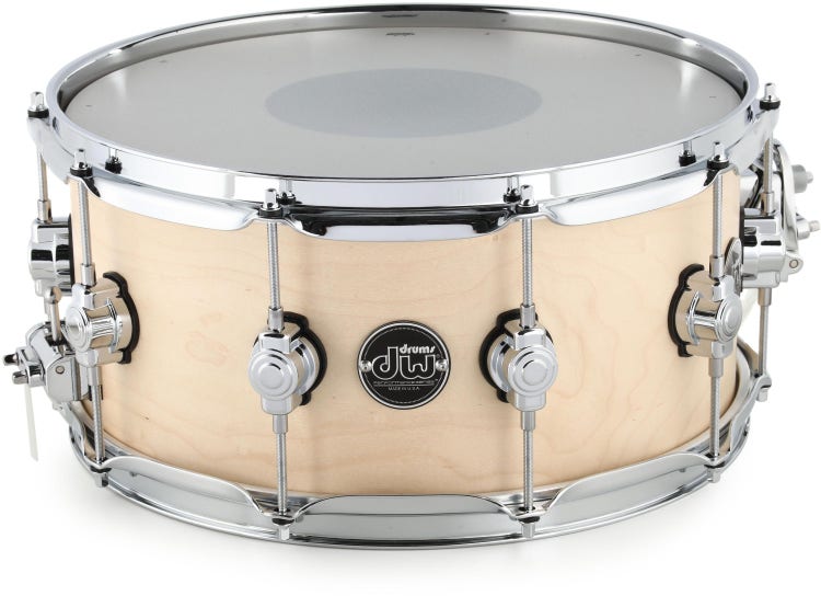 DW Performance Series 6.5 x 14-inch Snare Drum - Natural Satin Oil - Sweetwater Exclusive