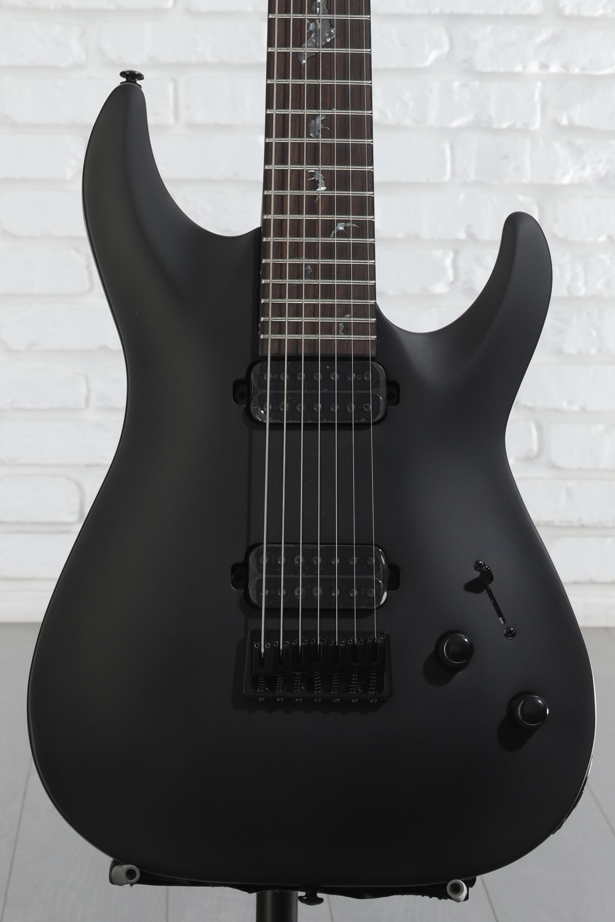 Schecter Damien-7 SBK Electric Guitar - Satin Black | Sweetwater