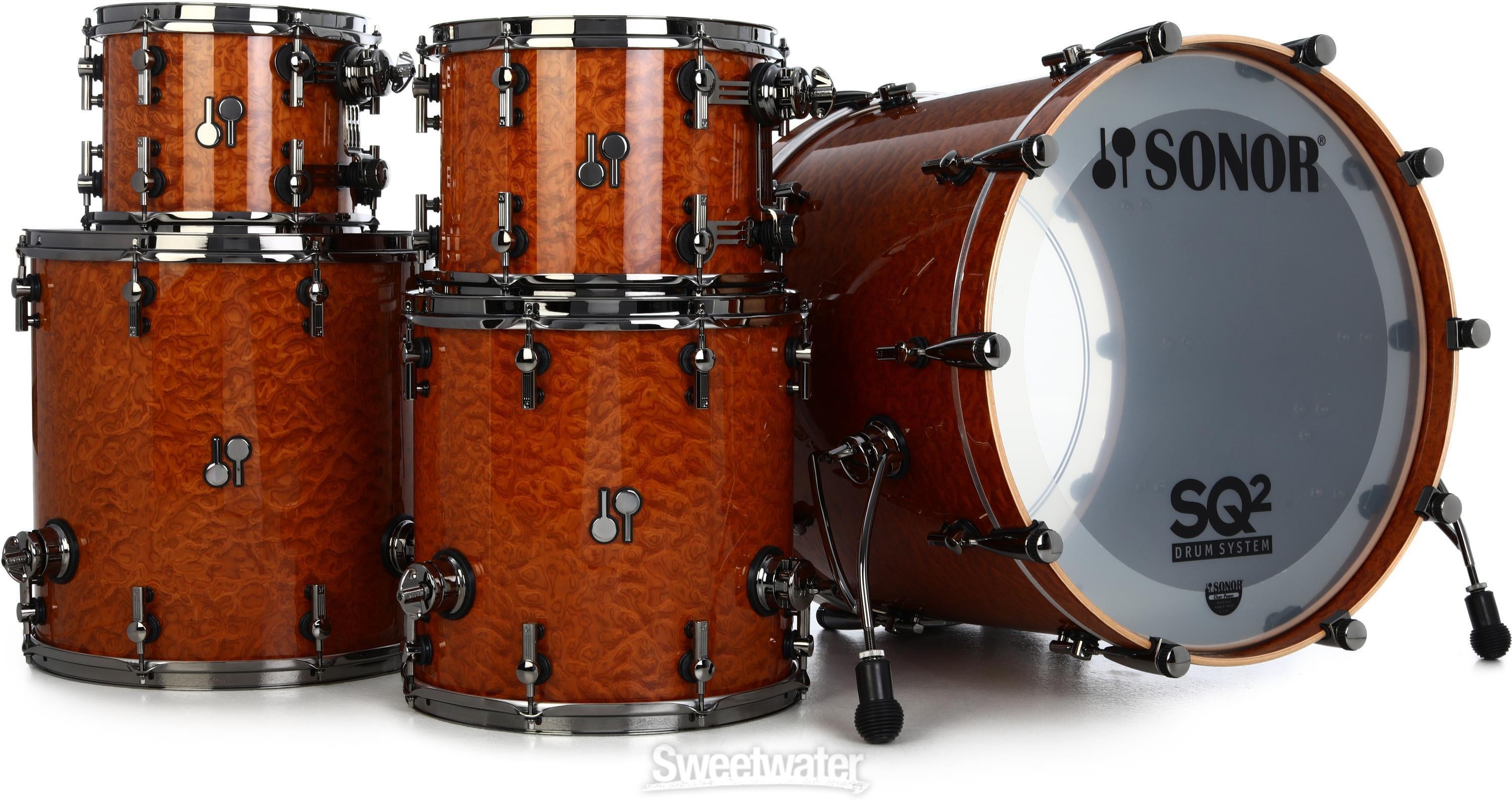 Sonor SQ2 Maple 5-piece Shell Pack - Mountain Burl | Sweetwater