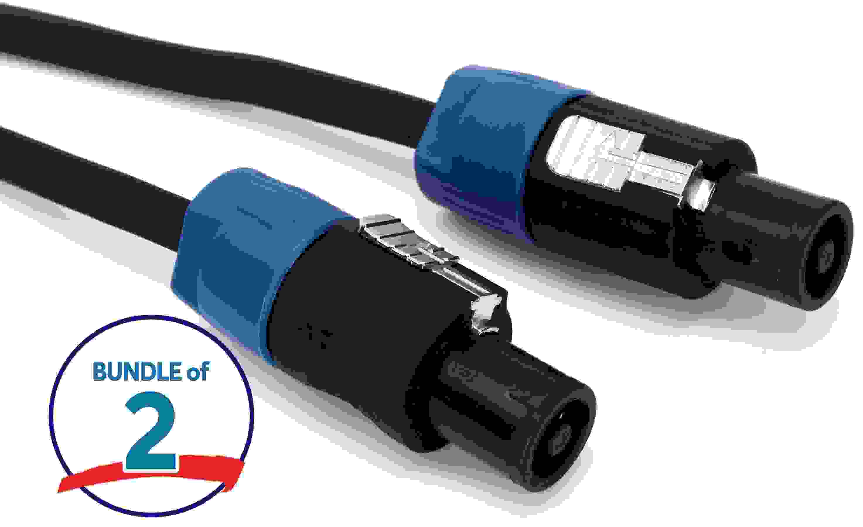Hosa SKT-415 Pro Speaker Cable speakON to speakON (2 Pack) - 15 foot