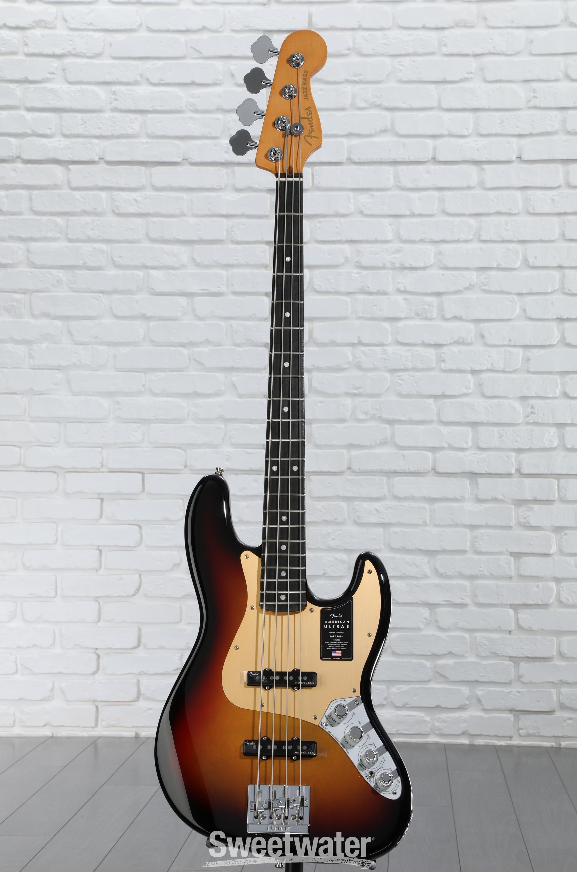 ベース Fender USA American Ultra II Jazz Bass Fender American Ultra II Jazz Bass - Ultraburst, Ebony