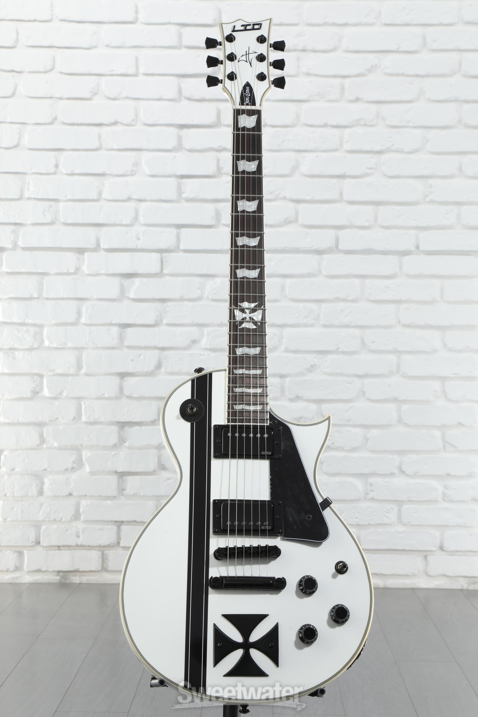 ESP LTD Signature Series James Hetfield Iron Cross Electric Guitar - Snow White