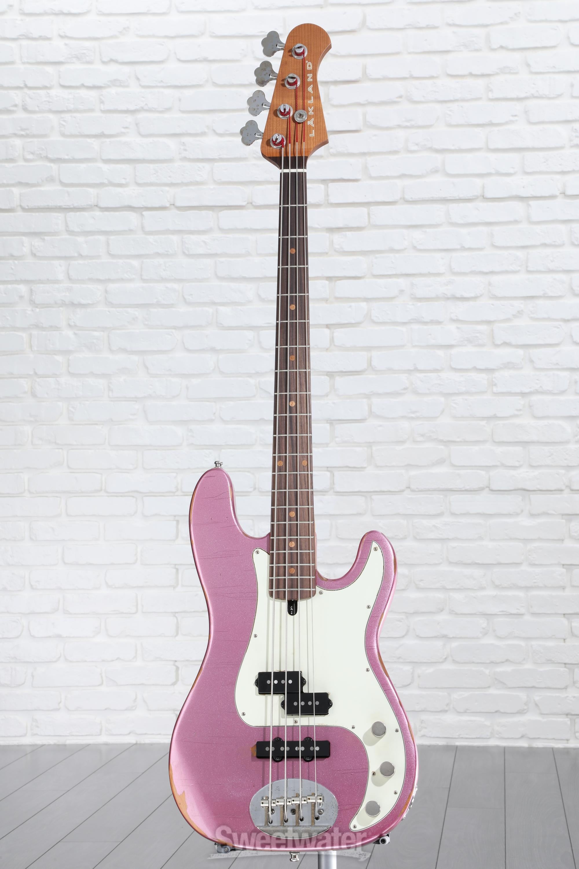 Lakland USA Classic 44-64 PJ Aged Bass Guitar - Burgundy