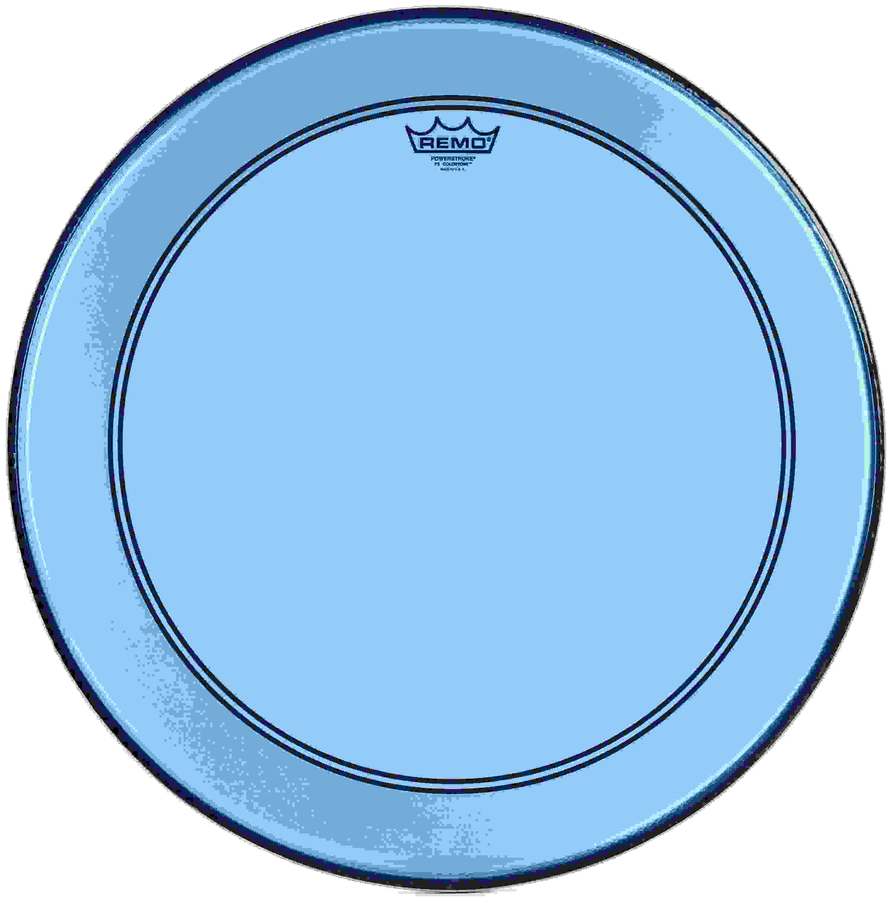 Remo Powerstroke P3 Colortone Blue Bass Drumhead - 22 inch