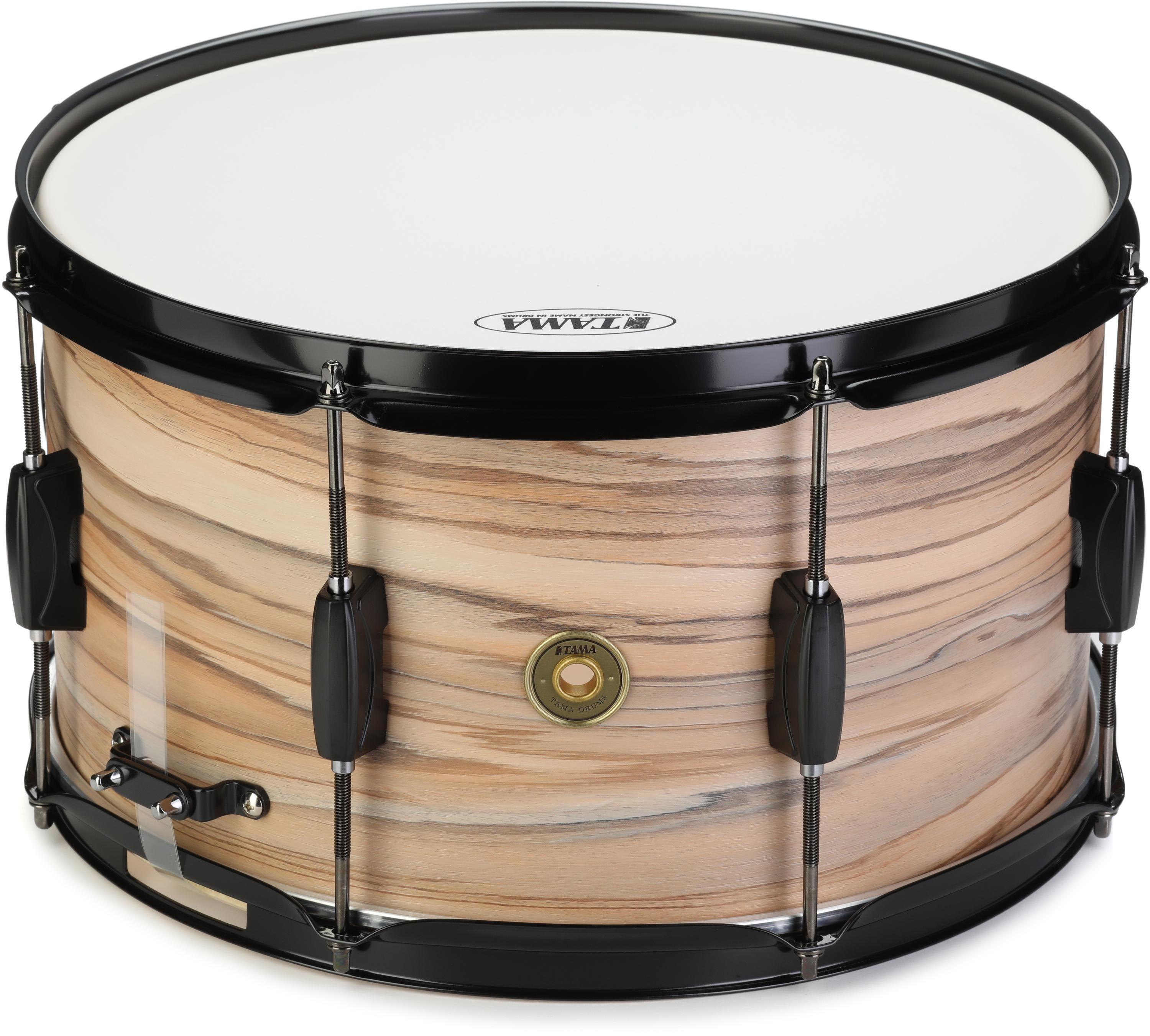 Tama Woodworks Snare Drum - 8 x 14-inch - Natural Zebrawood Wrap