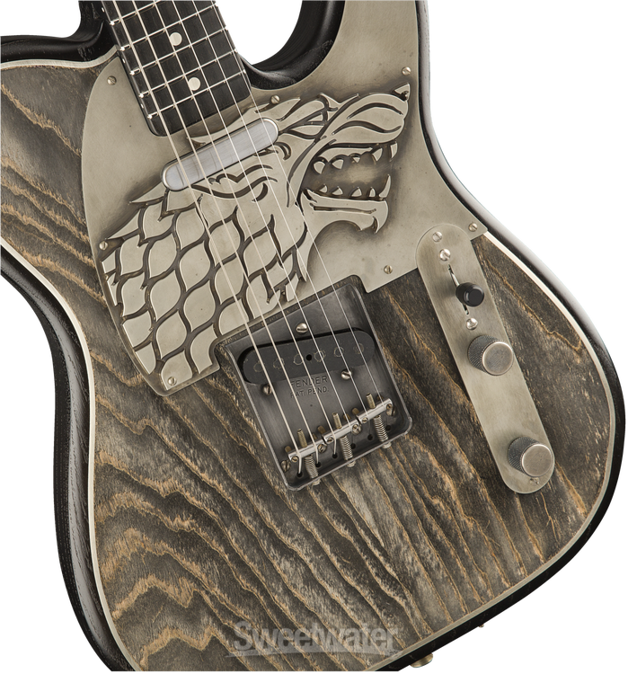 Fender Custom Shop Sigil Collection Game of Thrones House Stark Telecaster  - Grey Wolf & Raven Black