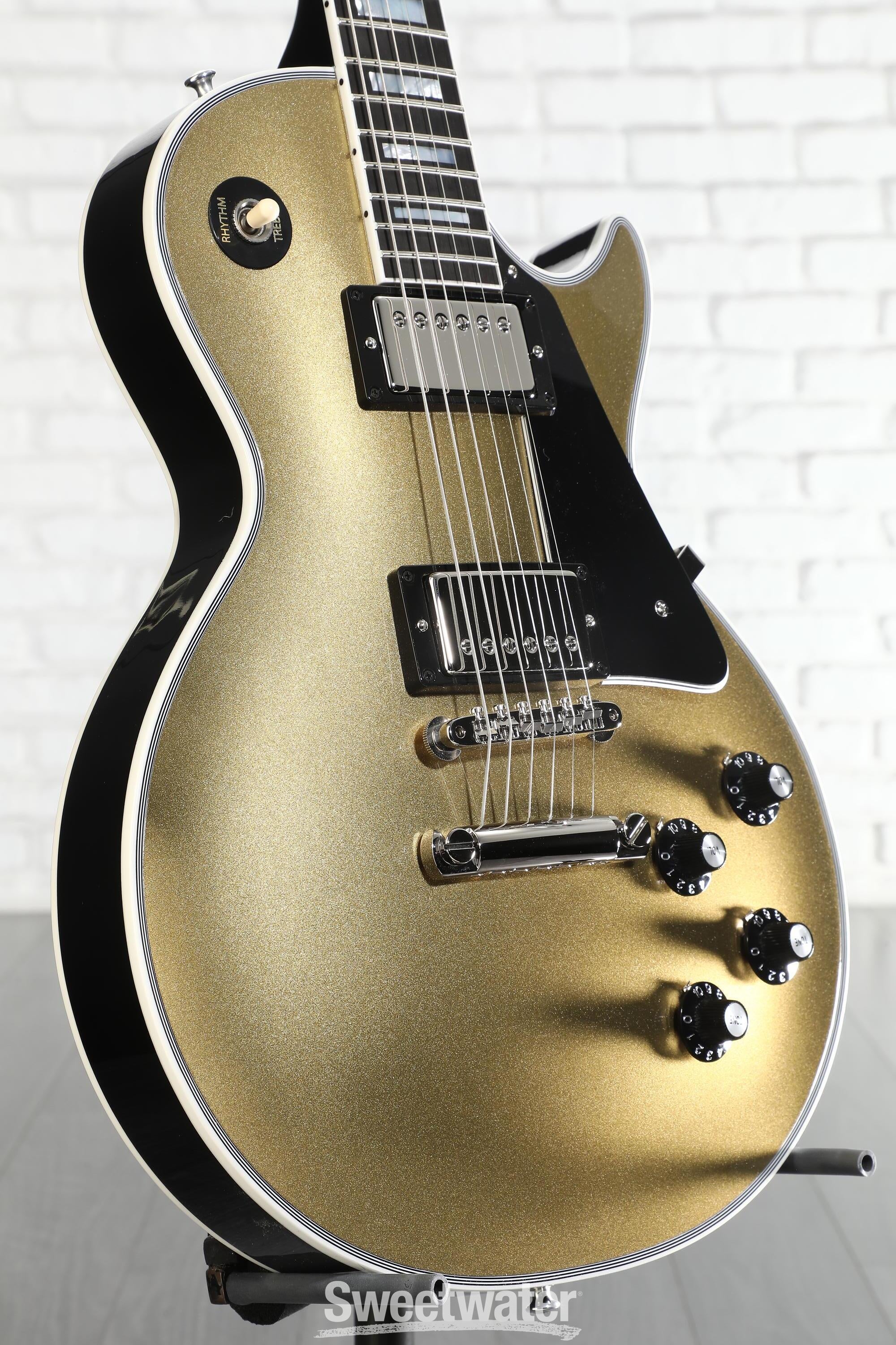 Photo of Gibson Custom 1968 Les Paul Custom Electric Guitar - Zenith Gold, Sweetwater Exclusive