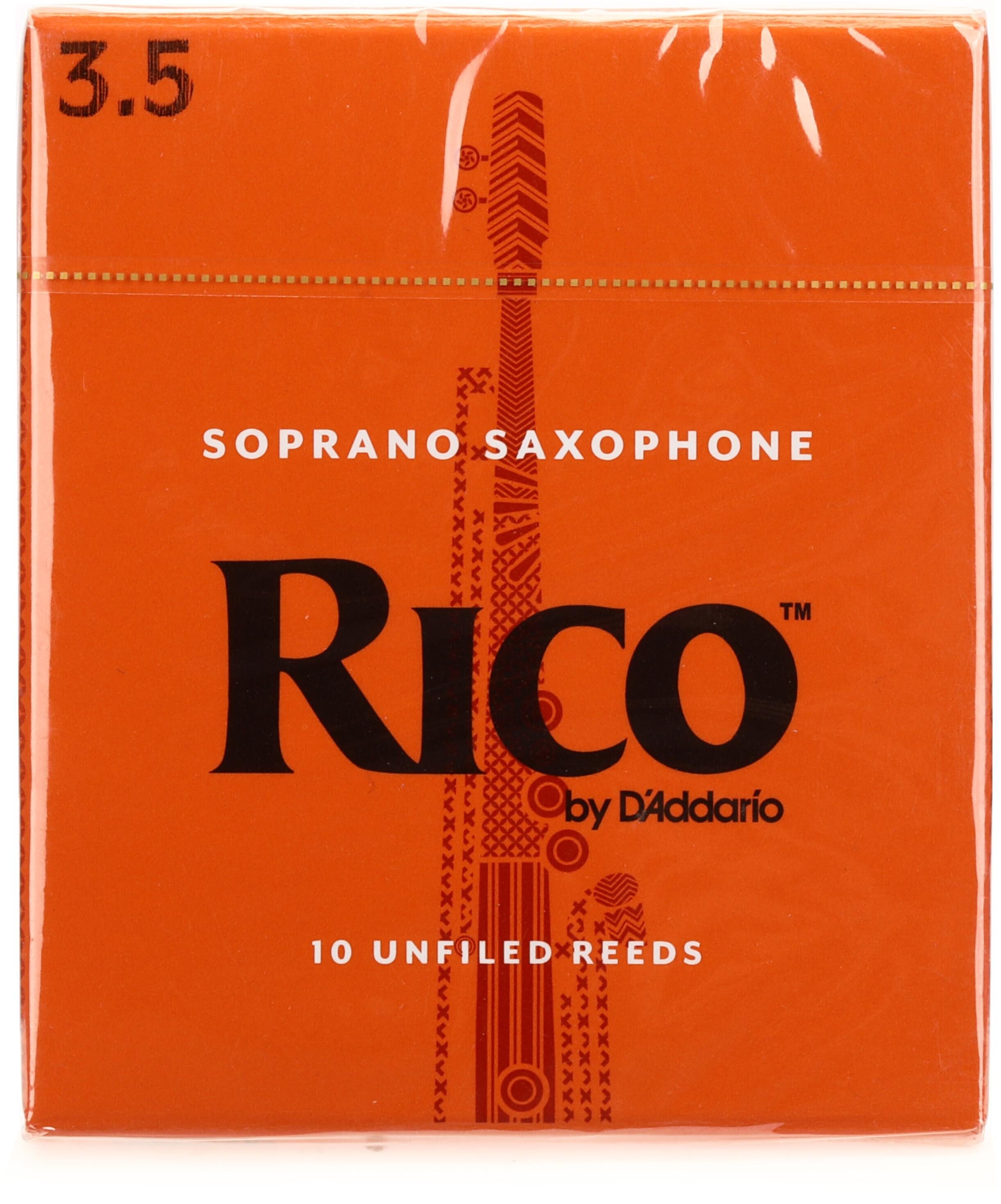 D'Addario Rico Soprano Saxophone Reeds (10-pack) with Reed